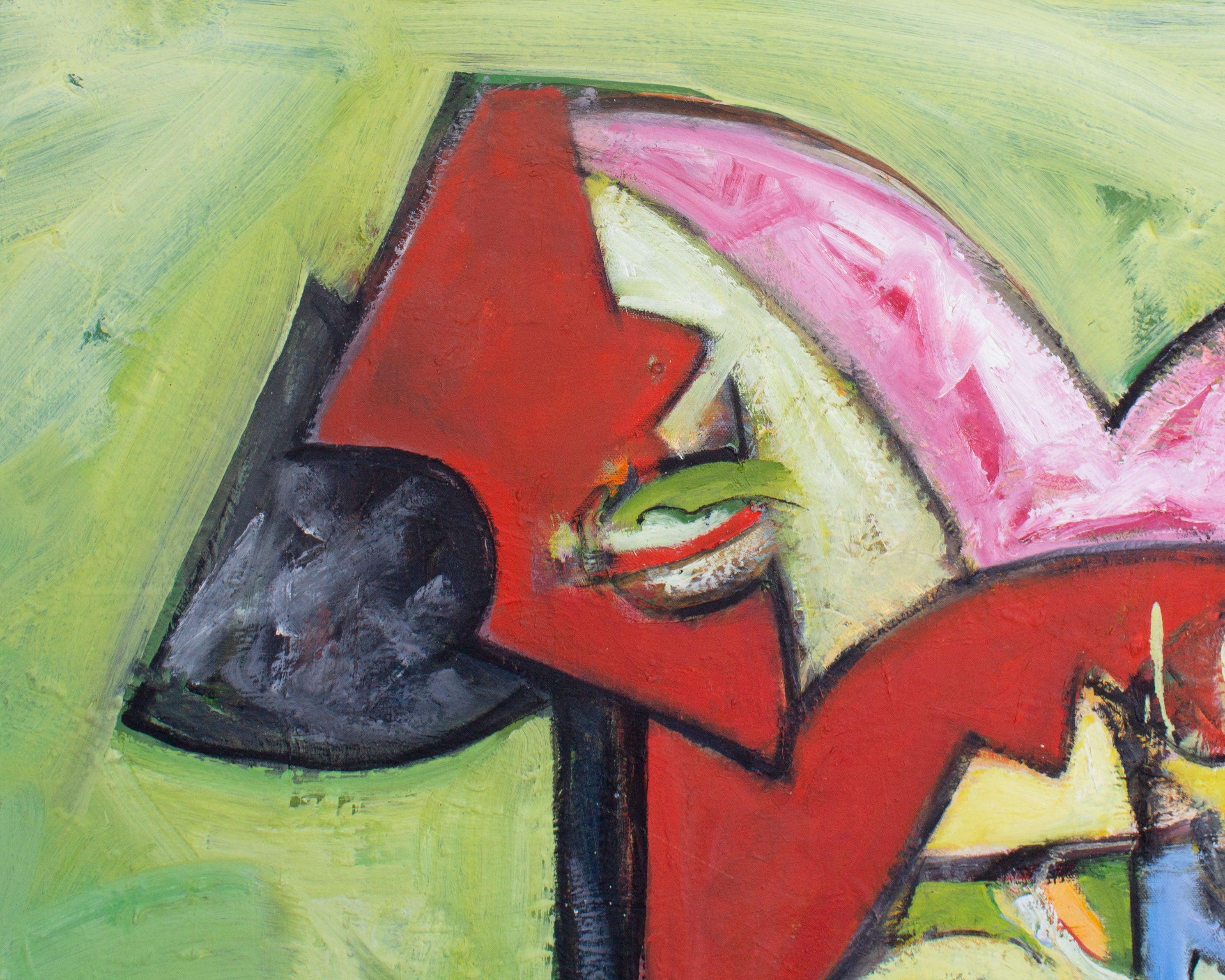 Modern James L. Bruch Abstract Oil on Canvas Painting For Sale