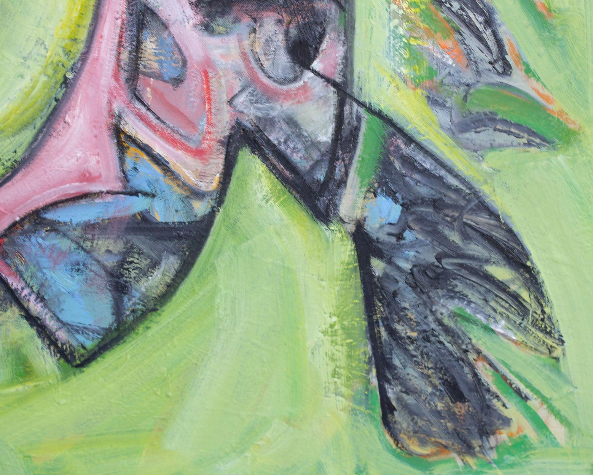 James L. Bruch Abstract Oil on Canvas Painting In Good Condition For Sale In Indianapolis, IN