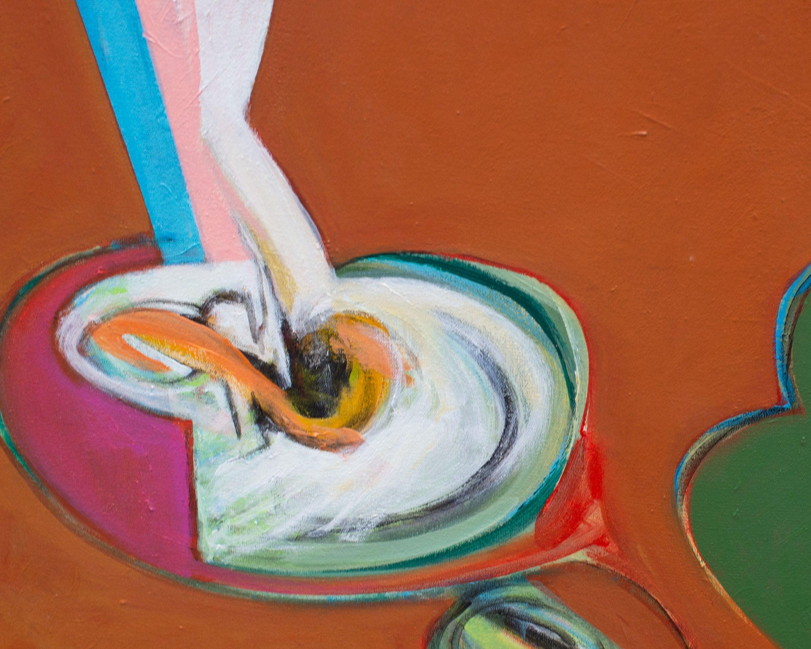 XX secolo I.L.A. James Bruch Pittura astratta olio su tela in vendita