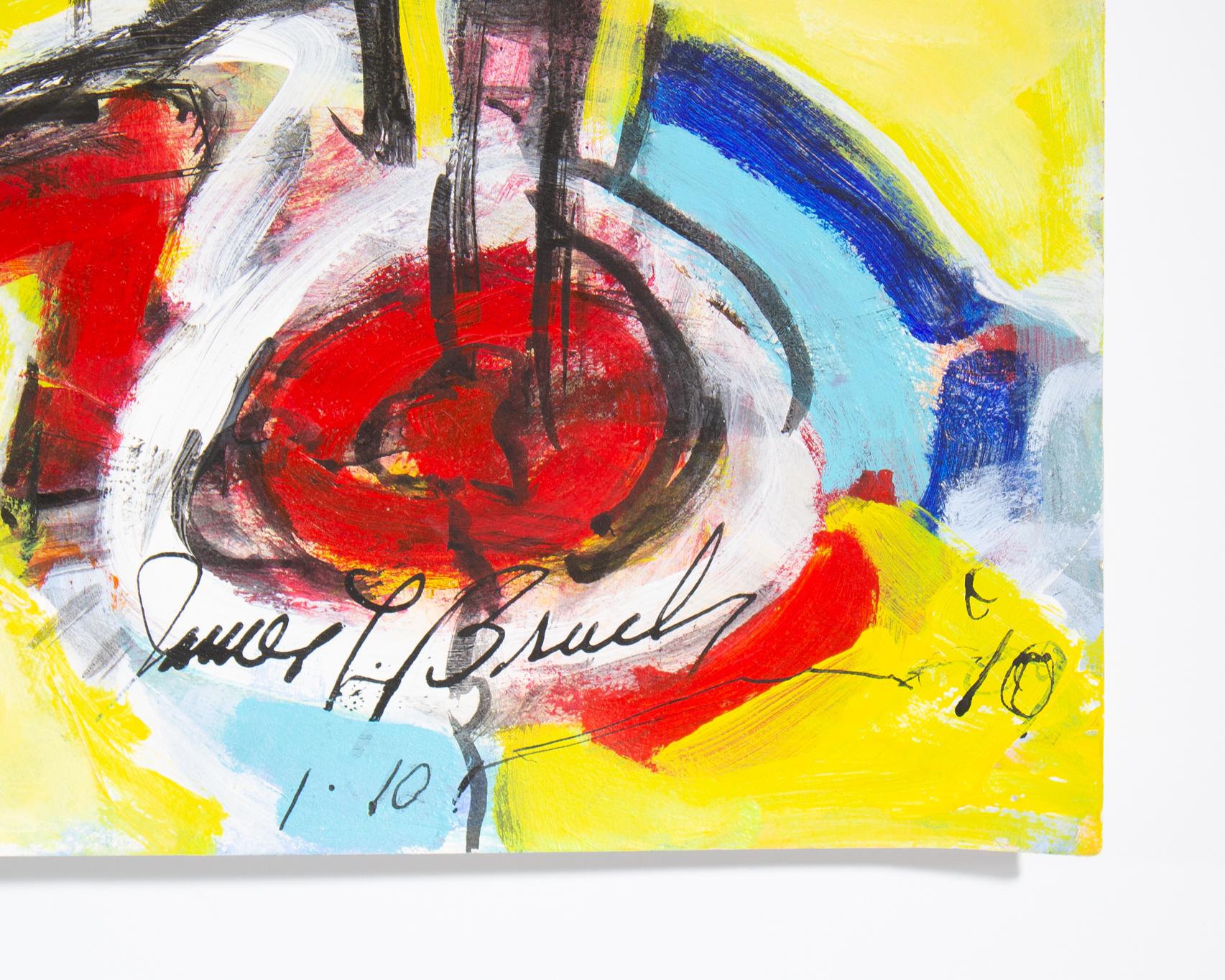 American James L. Bruch Signed 2010 “Life’s Rich Pageantry” Abstract Acrylic Painting For Sale