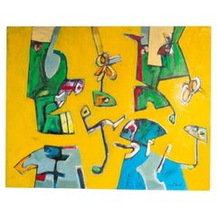 James L. Bruch Signed 2013 Abstract Acrylic on Paper Painting