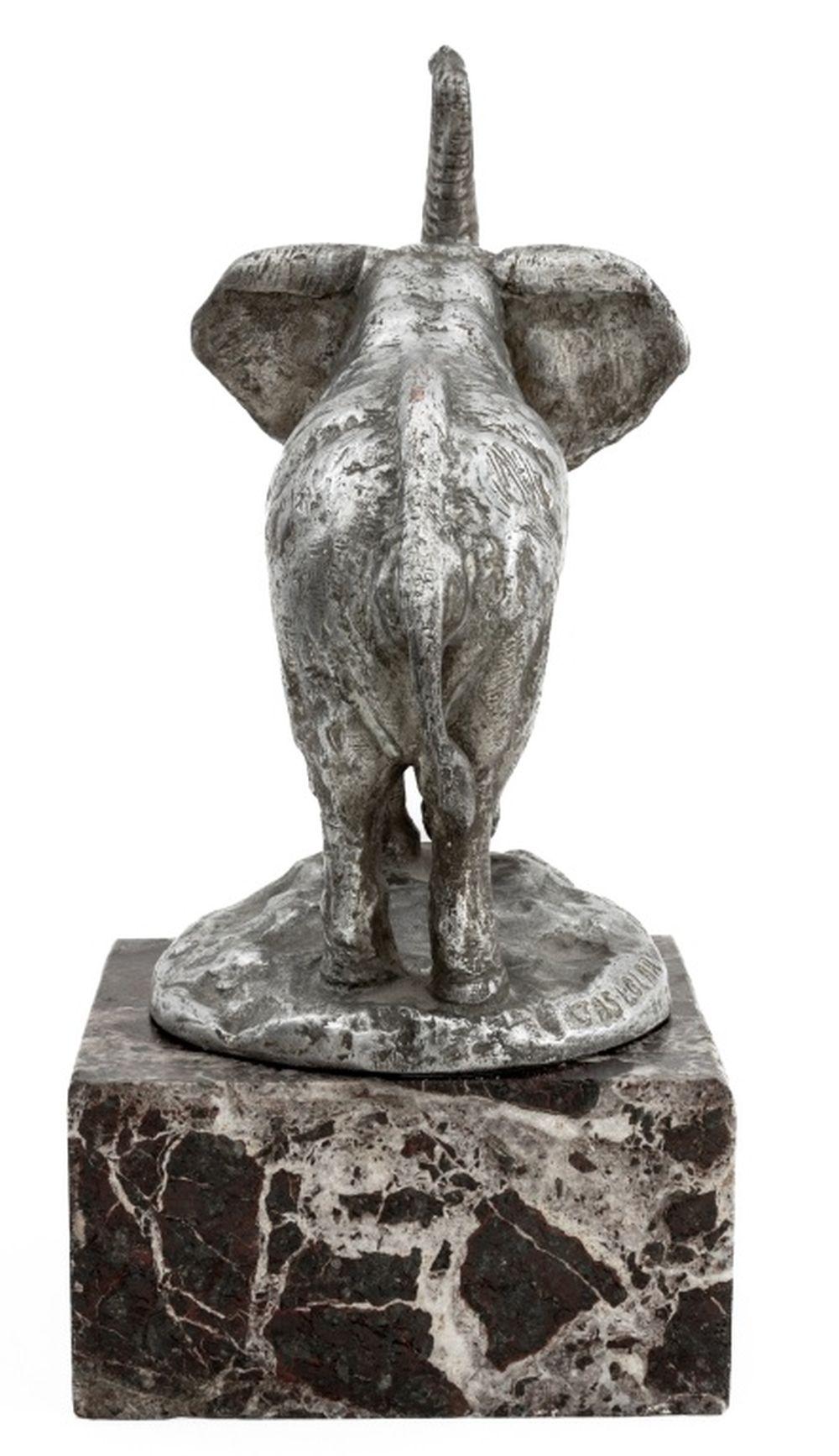 Bronzo Scultura di elefante in bronzo argentato di James Clark in vendita