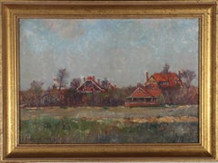 James L Henry (1855-1929) - Framed Late 19th Century Oil, A Rural View of Town