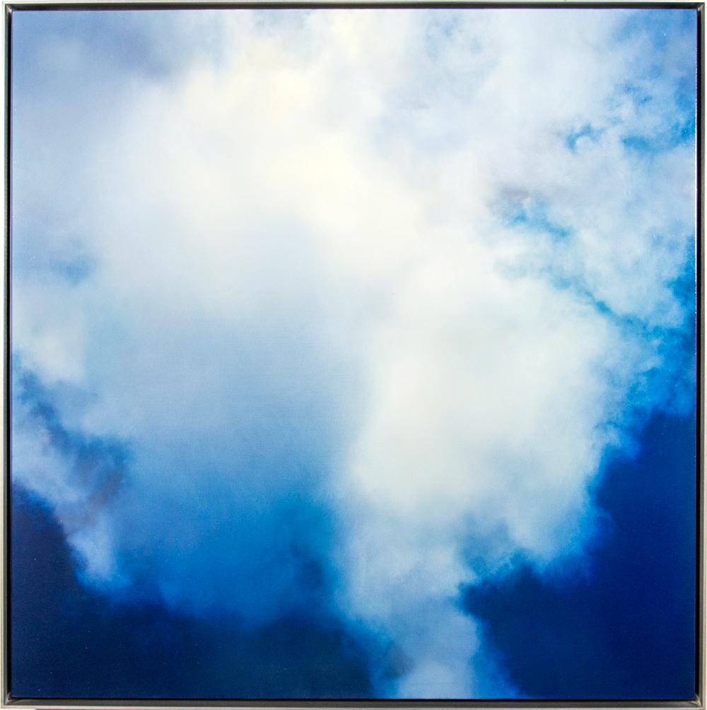 Cloud - bright, calm, realist, landscape, oil and acrylic on canvas on panel