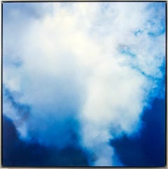 Cloud - hell, ruhig, realistisch, Landschaft, Öl und Acryl auf Leinwand auf Tafel