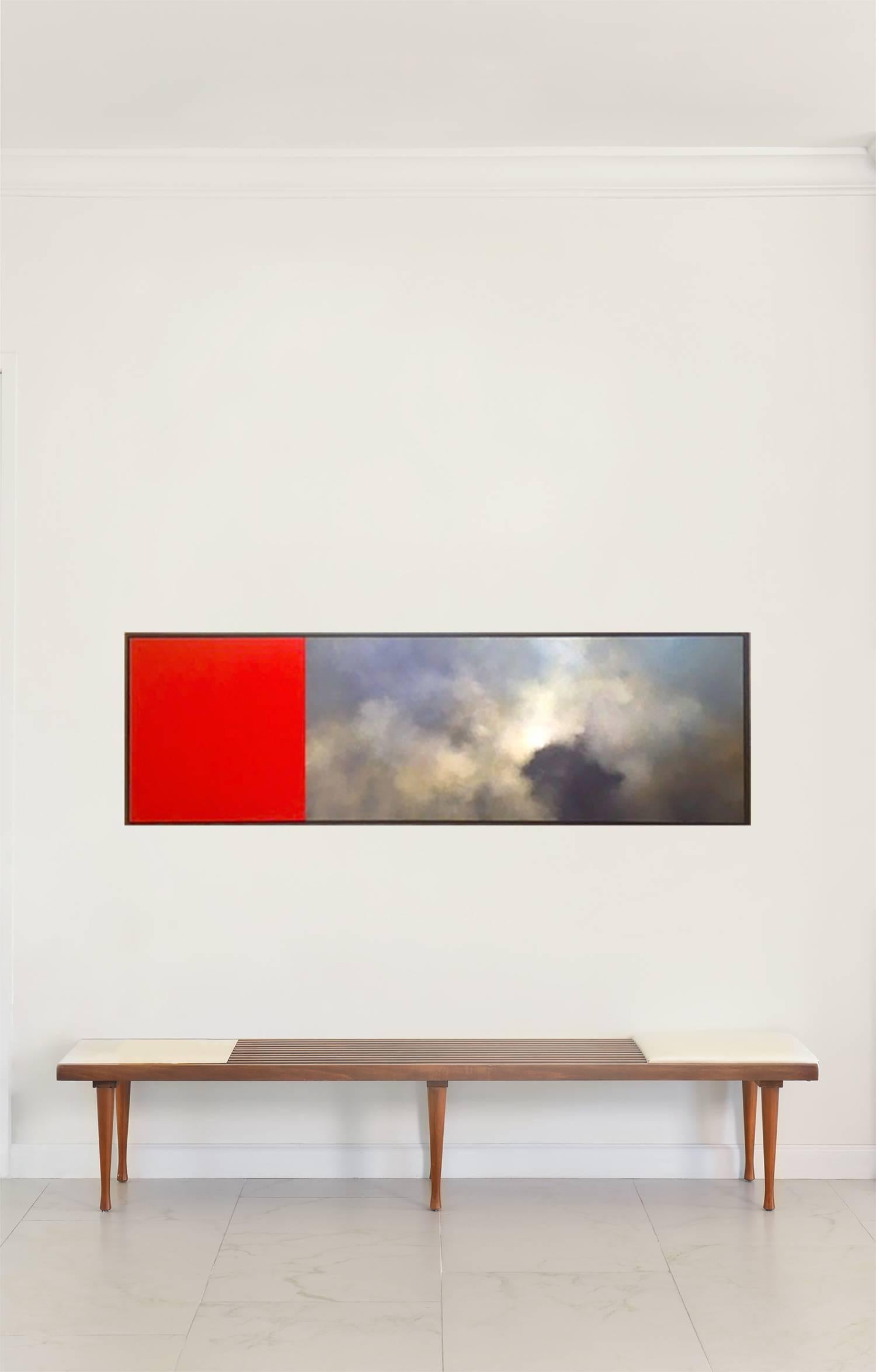 James Lahey Landscape Painting - Rood Screen, acrylic landscape  painting on two  panels, framed
