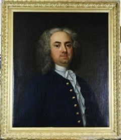 Antikes Porträt aus dem 18. Jahrhundert Edmund Hoyle Kreis von James Latham, Edmund Hoyle