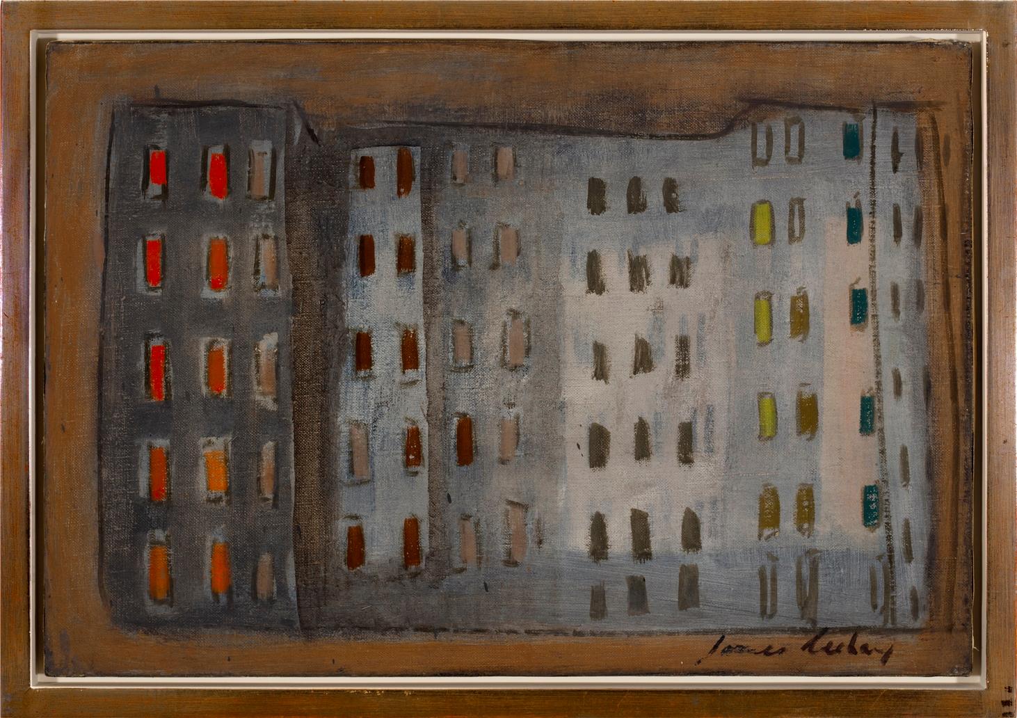 James Lechay Abstract Painting - "City View"