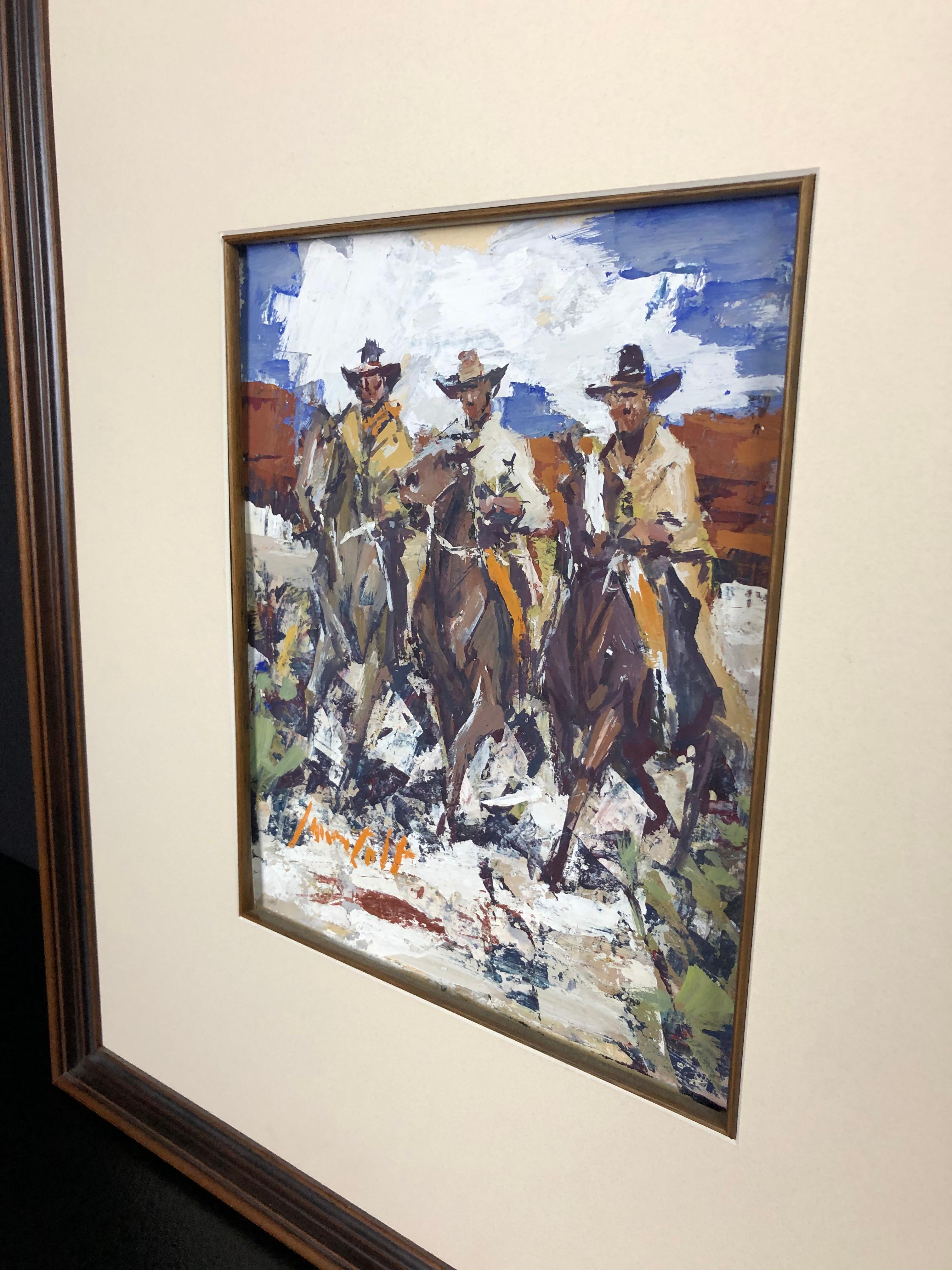 Late 20th Century American Western Watercolor By James Lee Colt 