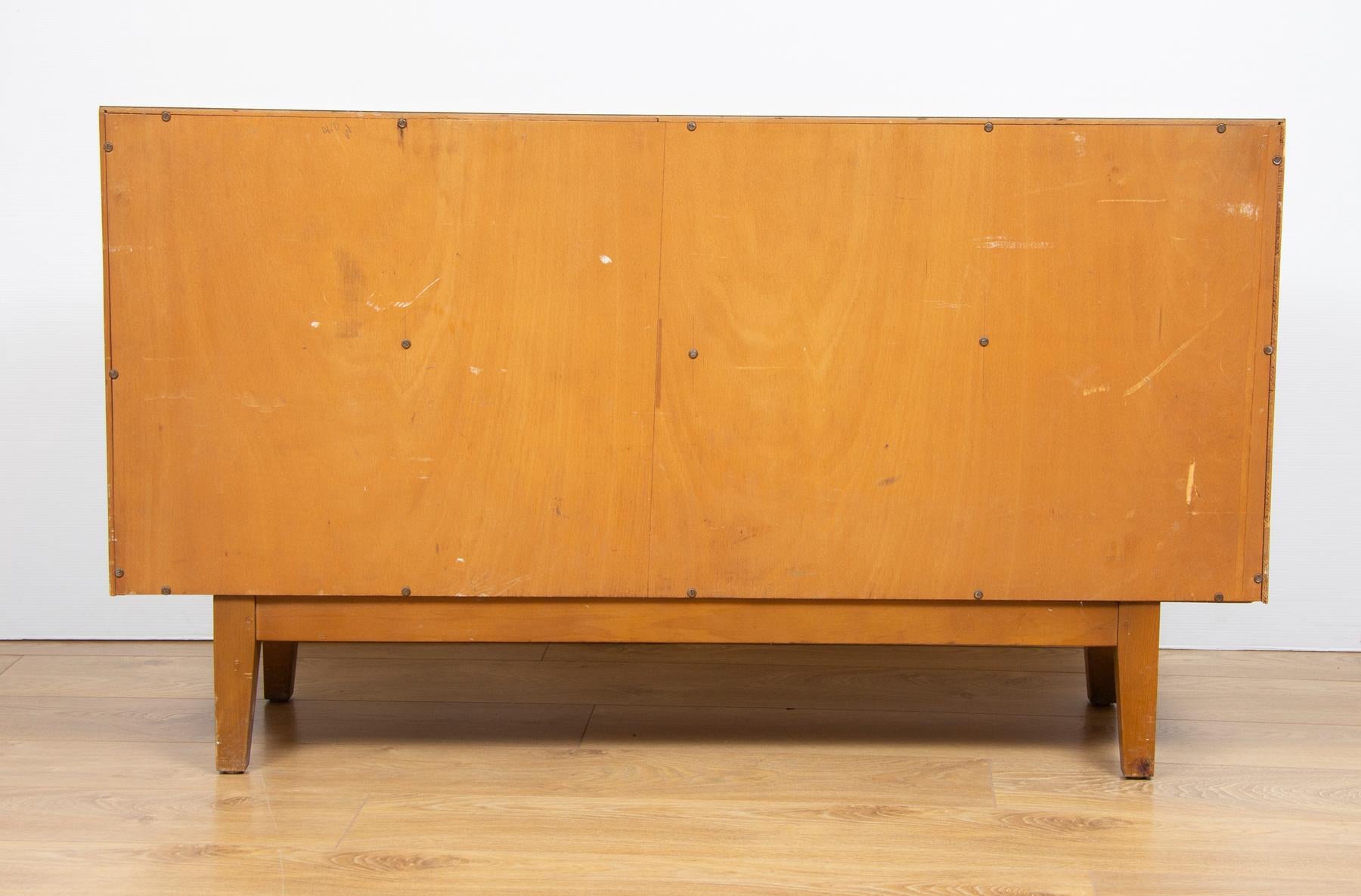 Mid-Century Modern James Leonard for Esavian Chest of 20 School Drawers with Formica Top