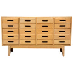 James Leonard for Esavian Chest of 20 School Drawers with Formica Top