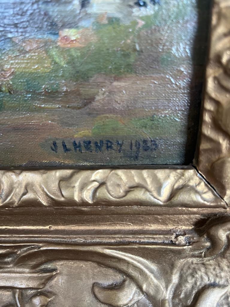 Impressionista britannico Bestiame al pascolo in un paesaggio fluviale, Mostra della Royal Academy 1