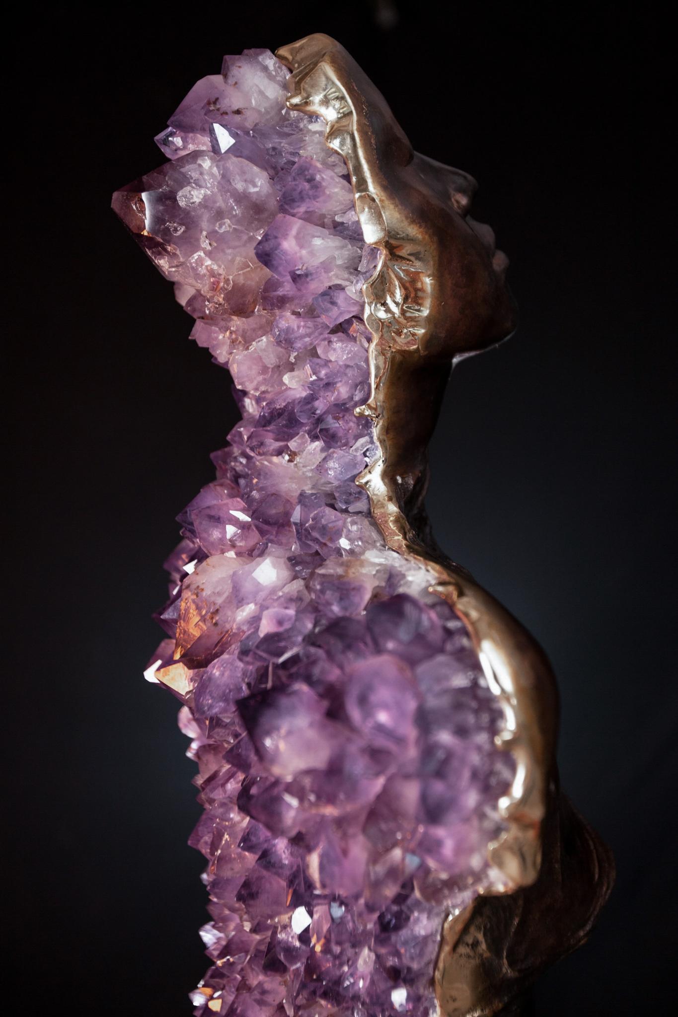 ÉTAT LIMINAL  cristals d'améthyste, sculpture en vente 2