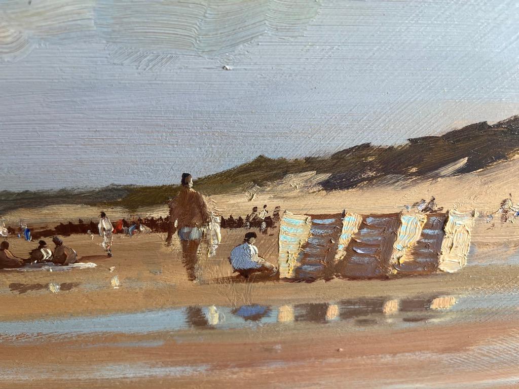 James Longueville, impressionnisme britannique, Brancaster Beach, grande peinture à l'huile 6