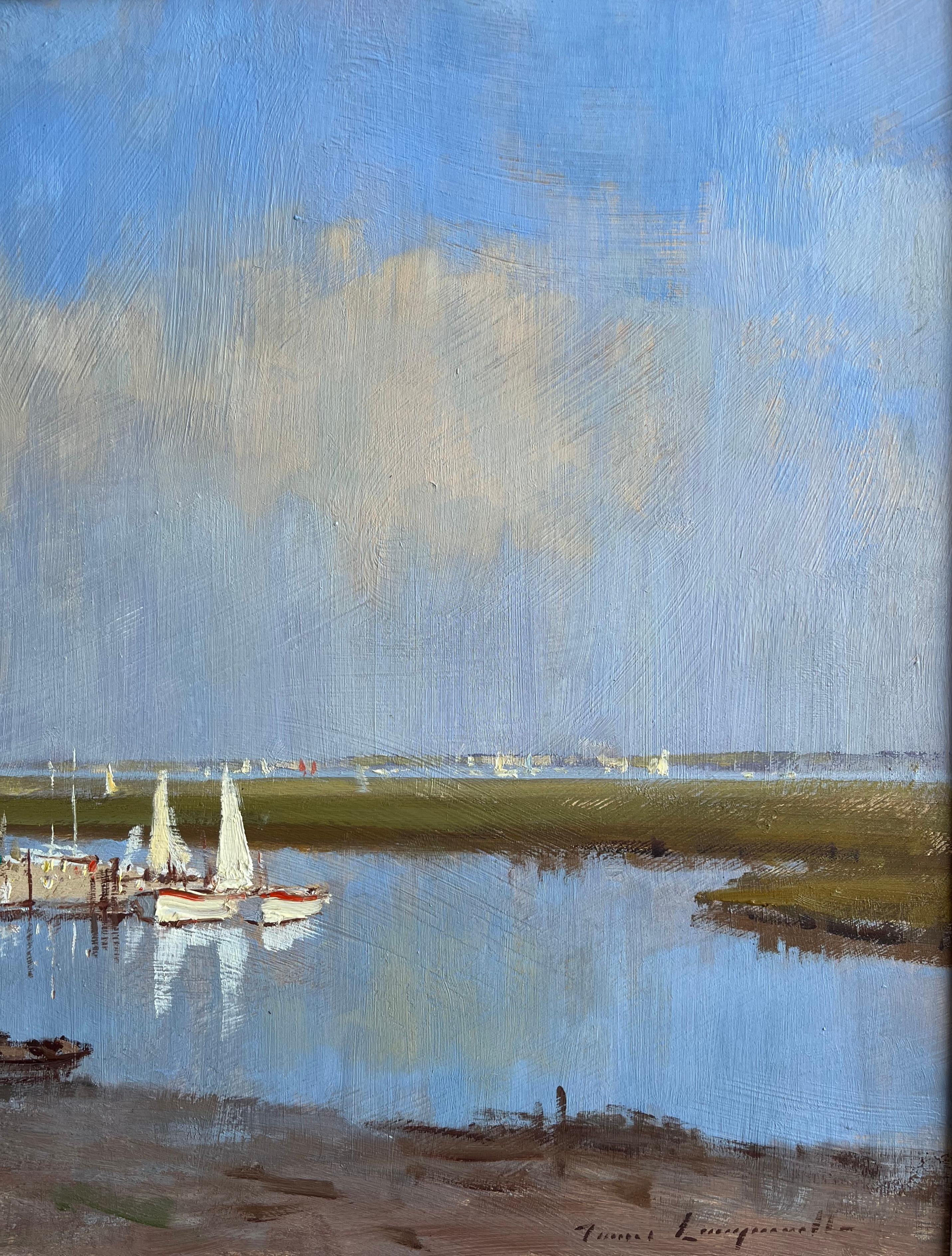 James Longueville, pintura al óleo Impresionismo británico, Morston, Norte de Norfolk en venta 9