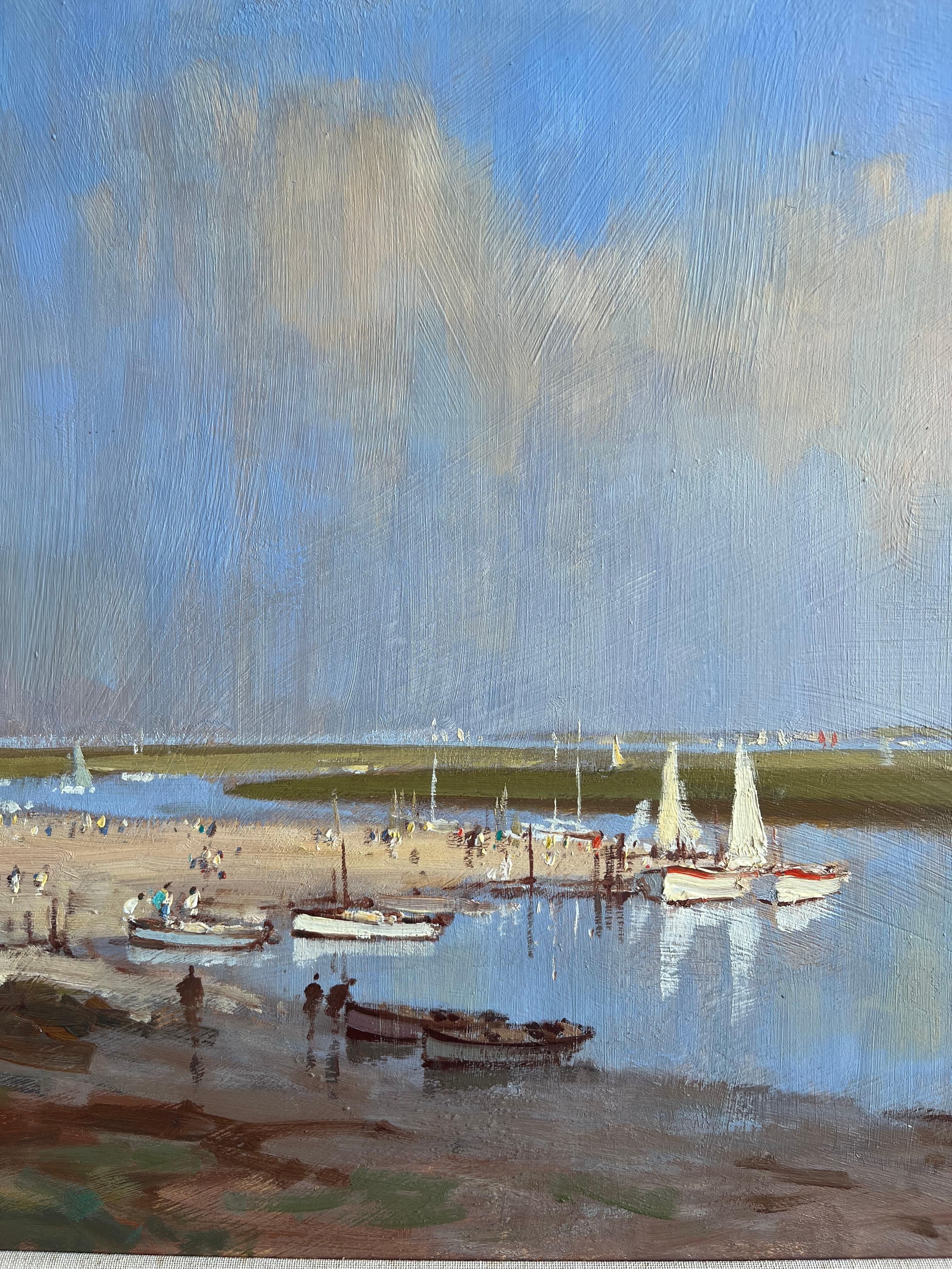 James Longueville, pintura al óleo Impresionismo británico, Morston, Norte de Norfolk en venta 8