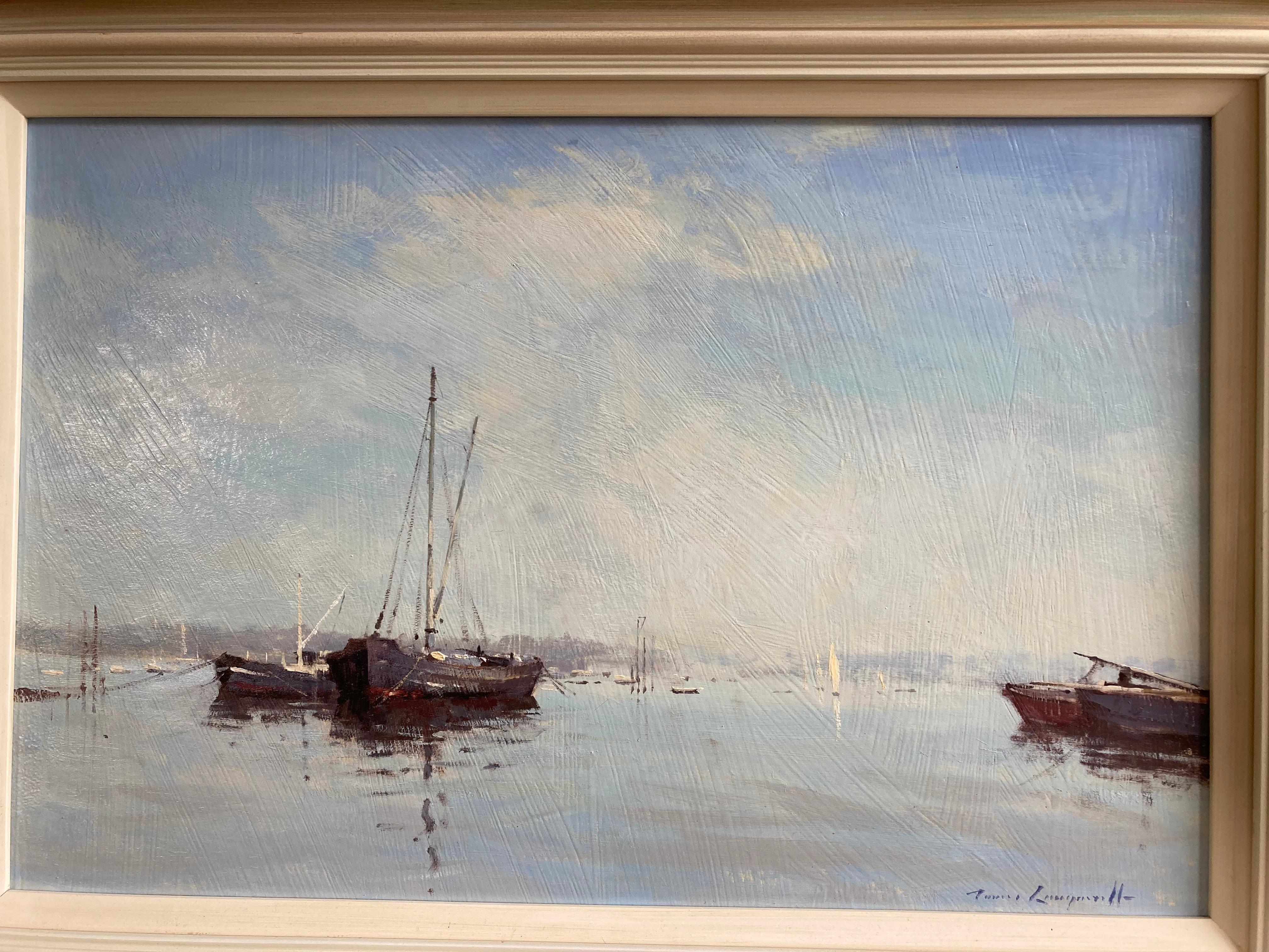 James Longueville, River Orwell with sailing boats For Sale 7