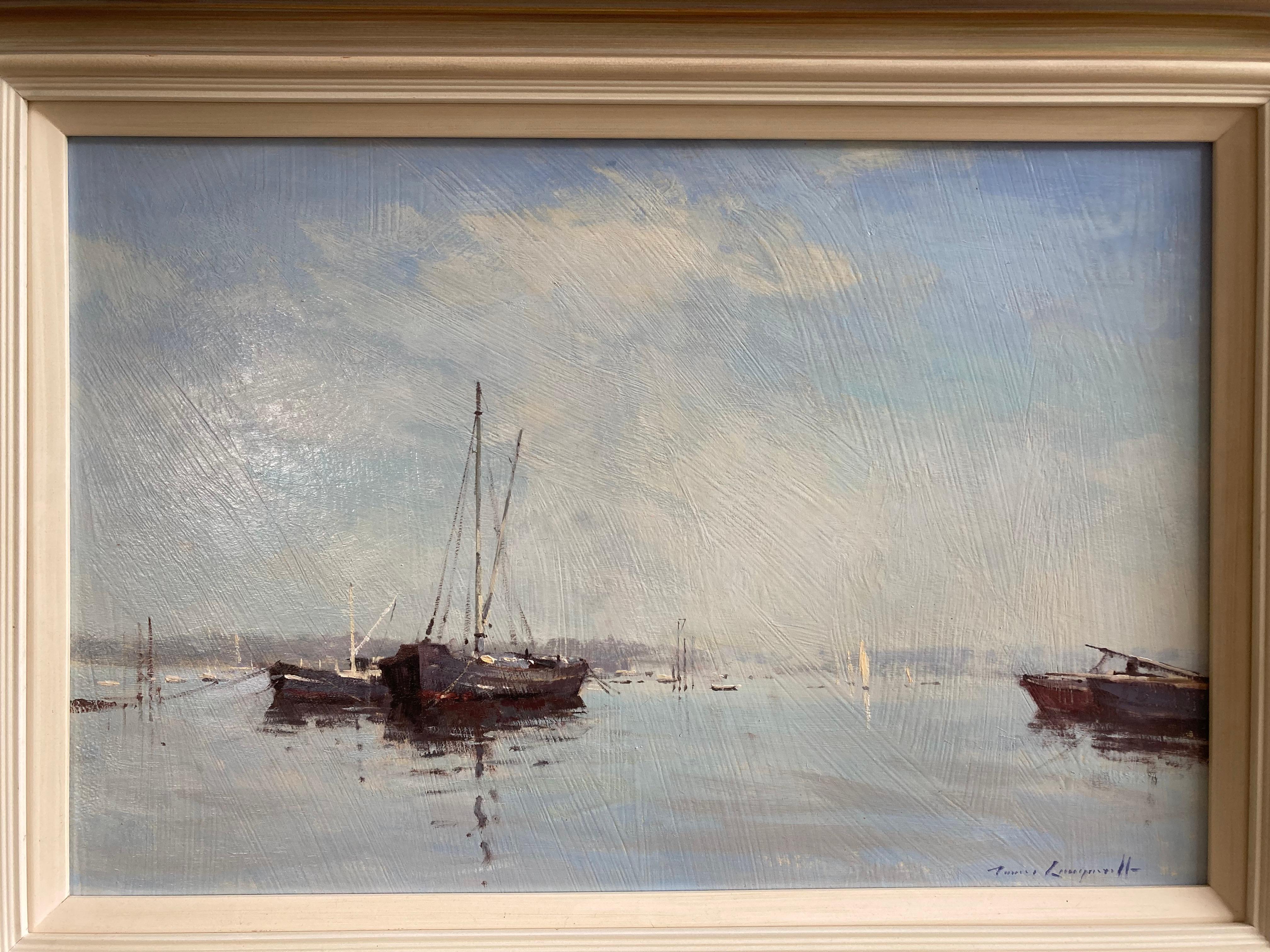 James Longueville, River Orwell with sailing boats For Sale 1