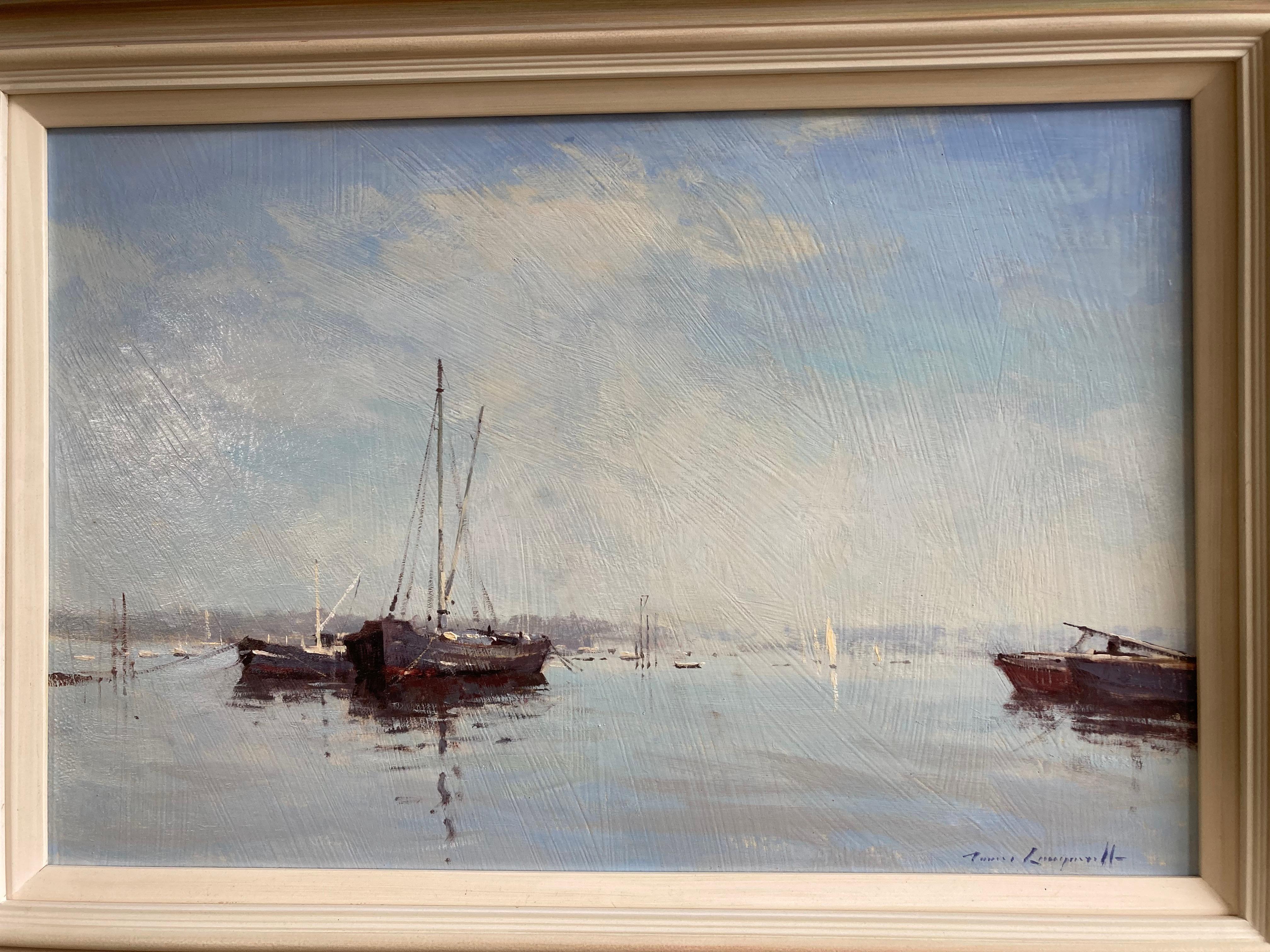 James Longueville, River Orwell with sailing boats For Sale 3
