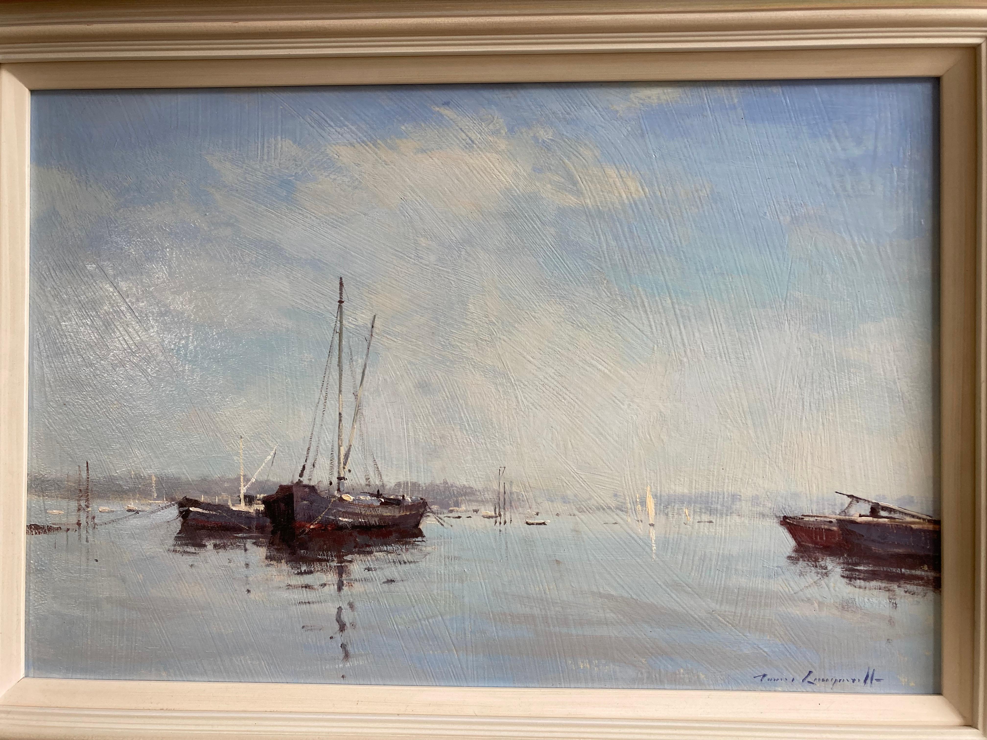 James Longueville, River Orwell with sailing boats For Sale 4