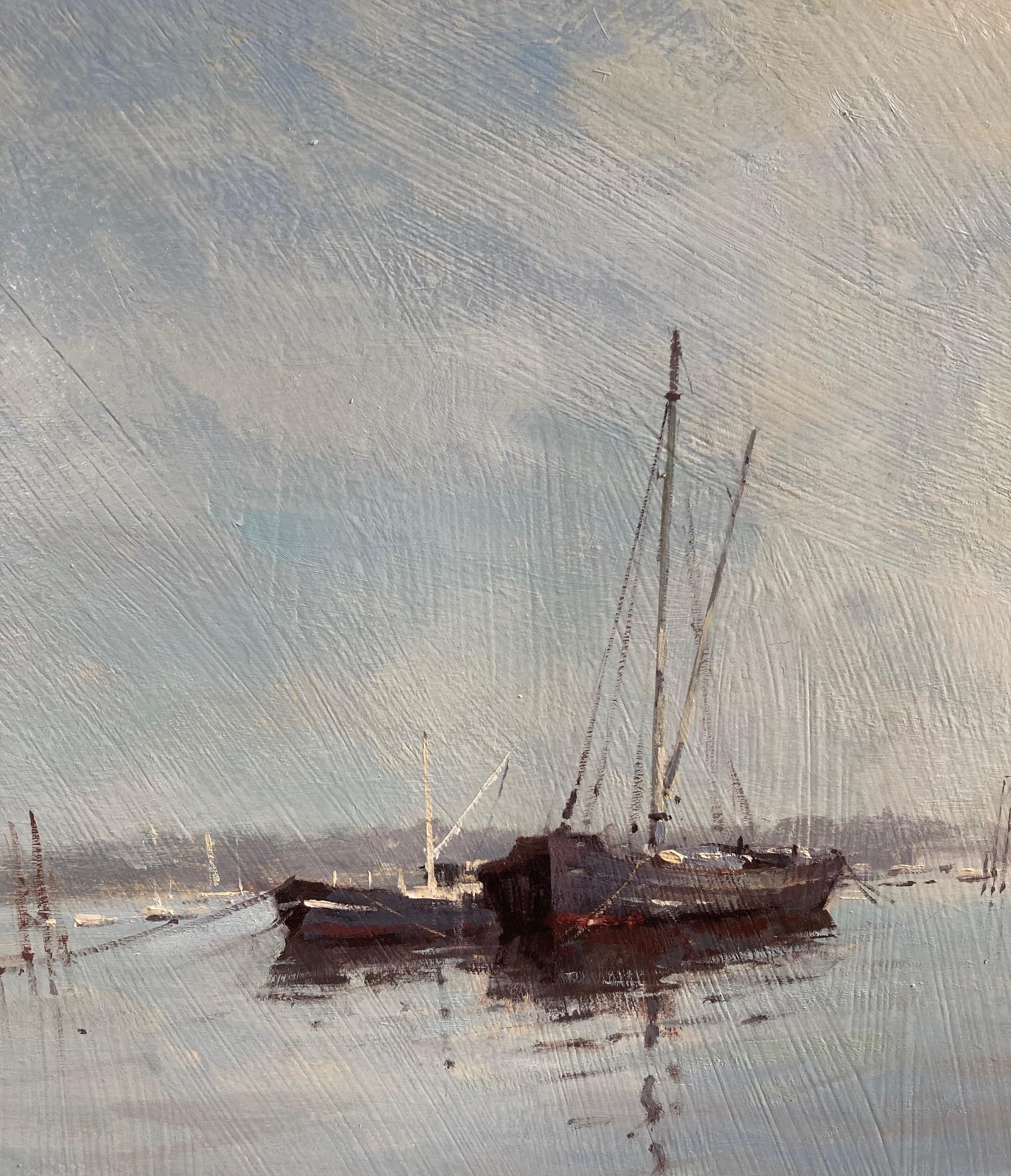 James Longueville, River Orwell with sailing boats For Sale 5