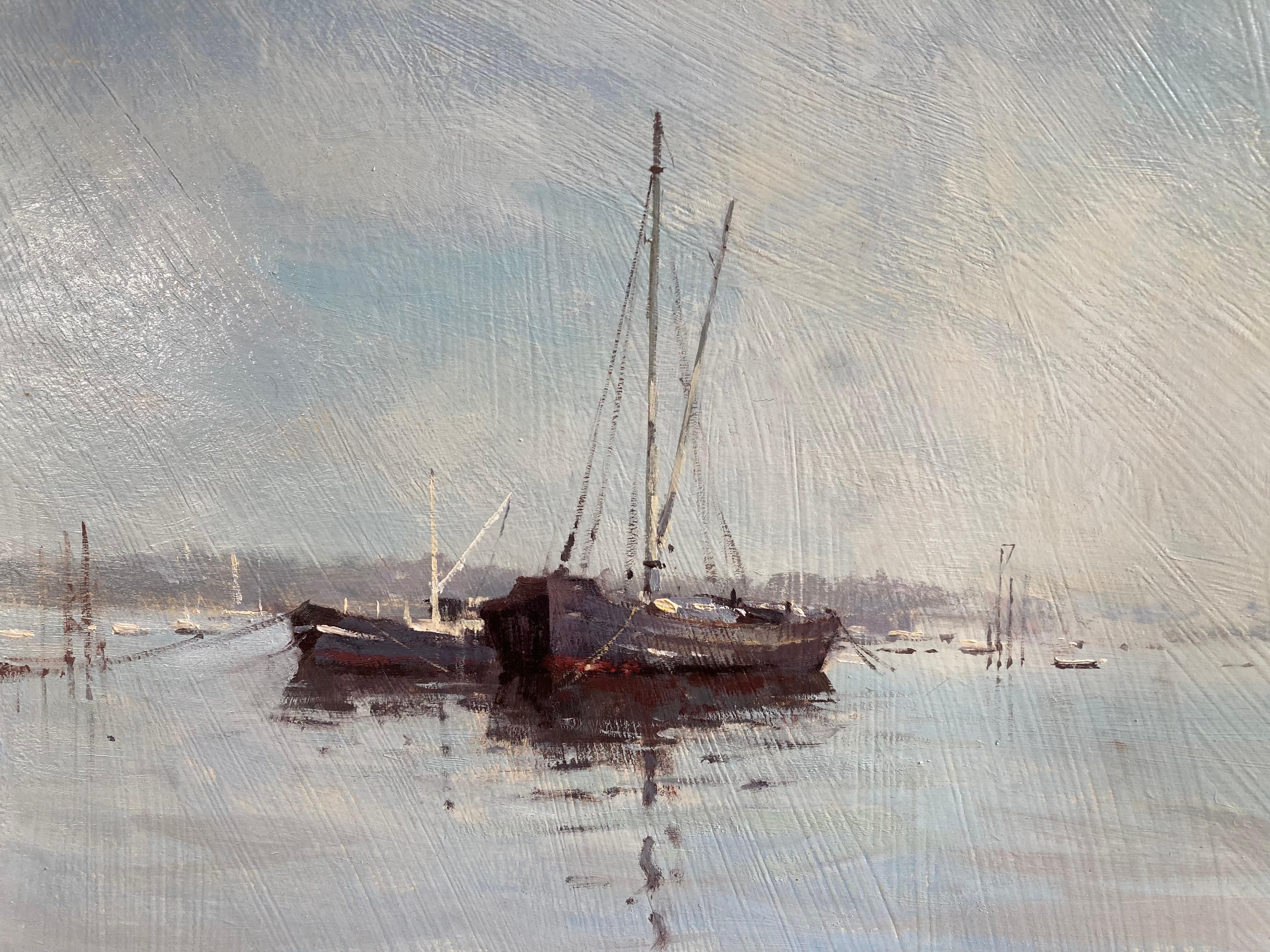 James Longueville, River Orwell with sailing boats For Sale 6