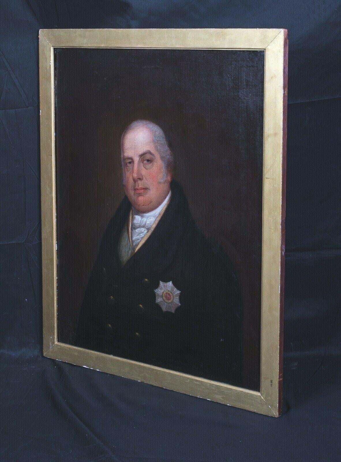Portrait King William IV, s Duke Of Clarence, early 19th Century - Painting by James Lonesdale
