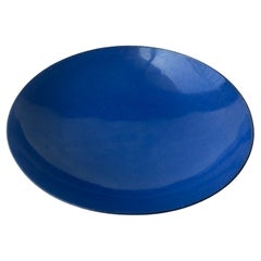 James Lovera Blue Ceramic/Pottery/Porcelain, Footed Bowl, Signed