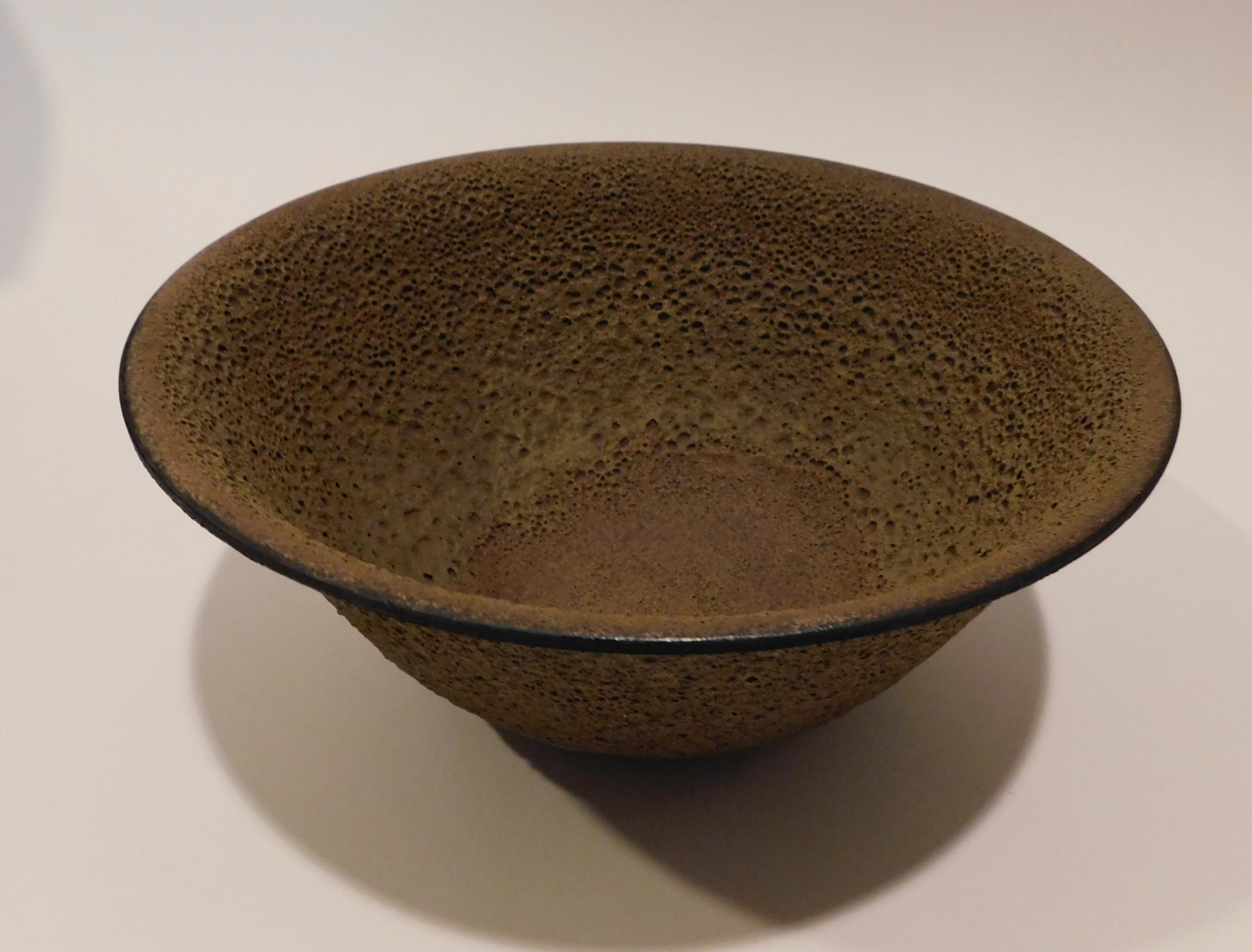 James Lovera Flared Studio Bowl with Lava Glaze In Good Condition For Sale In Phoenix, AZ