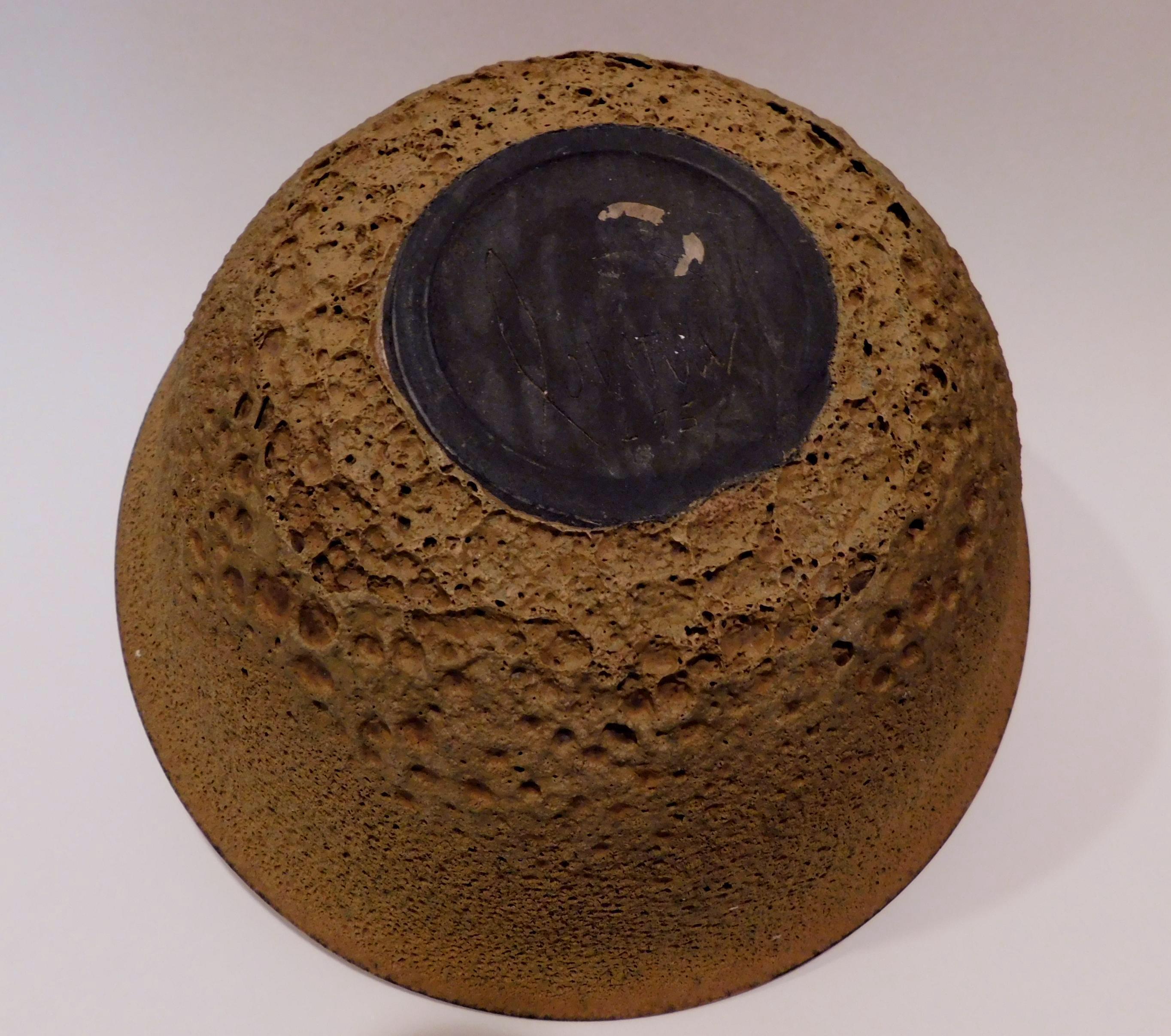 Clay James Lovera Flared Studio Bowl with Lava Glaze For Sale