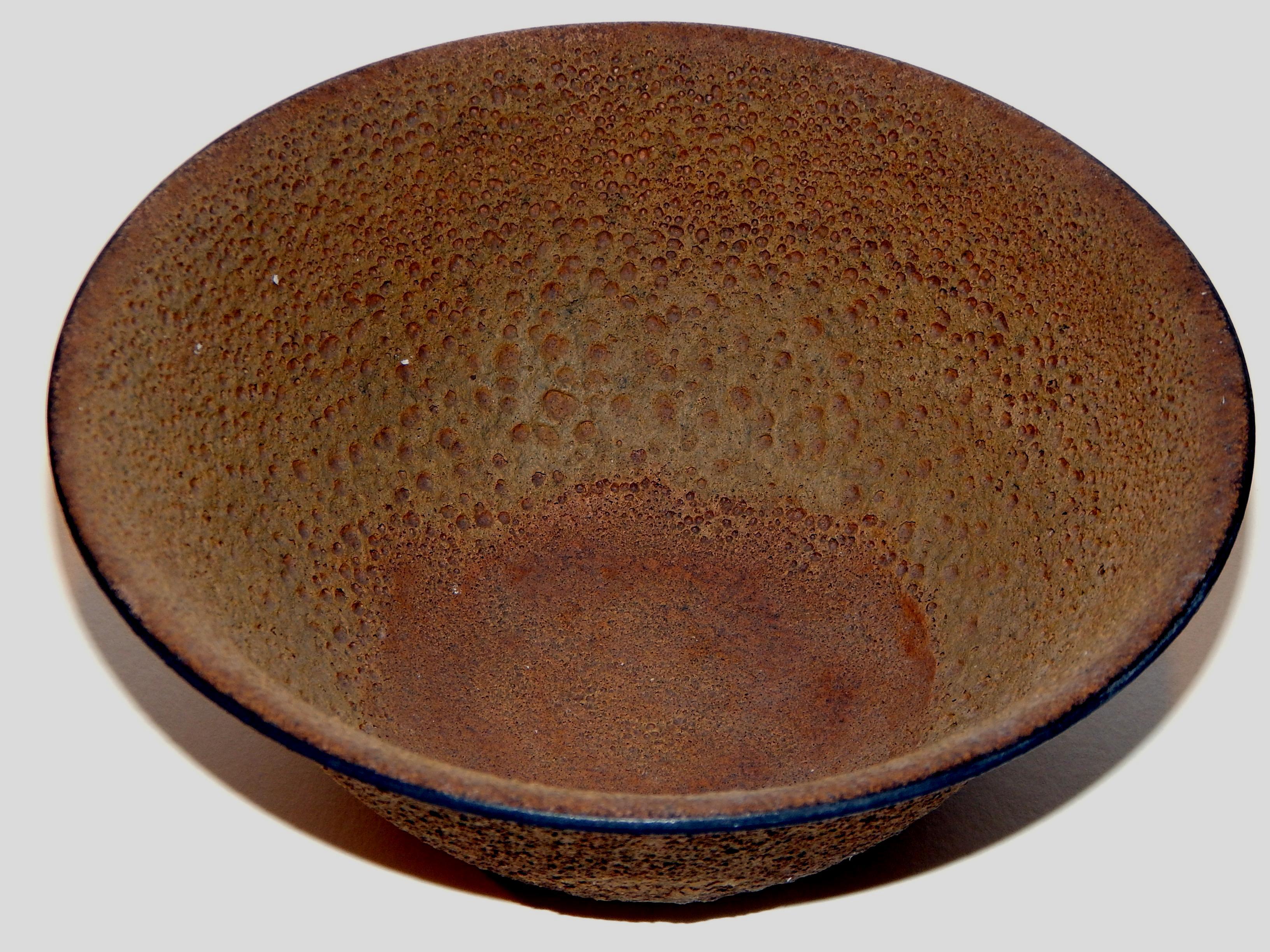 James Lovera Flared Studio Bowl with Lava Glaze For Sale 2