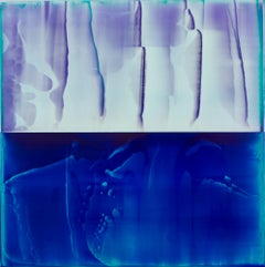 Kontrapuntal (1/19) von James Lumsden - Abstraktes Farbgemälde, Blau, Violett