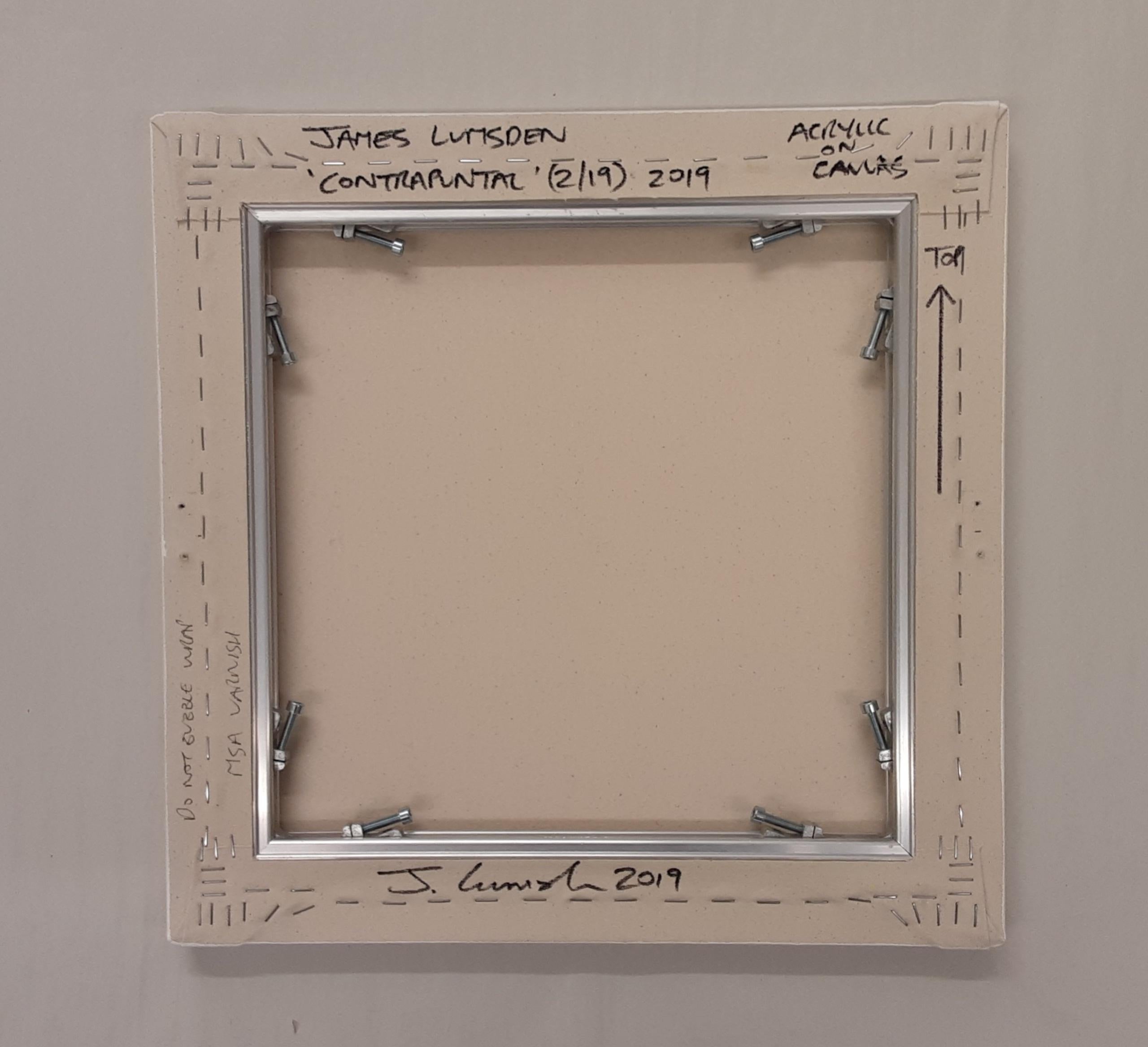 Kontrapuntal (2/19) von James Lumsden - Abstraktes Gemälde, Blautöne, Horizont im Angebot 9