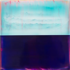 Kontrapuntal (2/19) von James Lumsden - Abstraktes Gemälde, Blautöne, Horizont