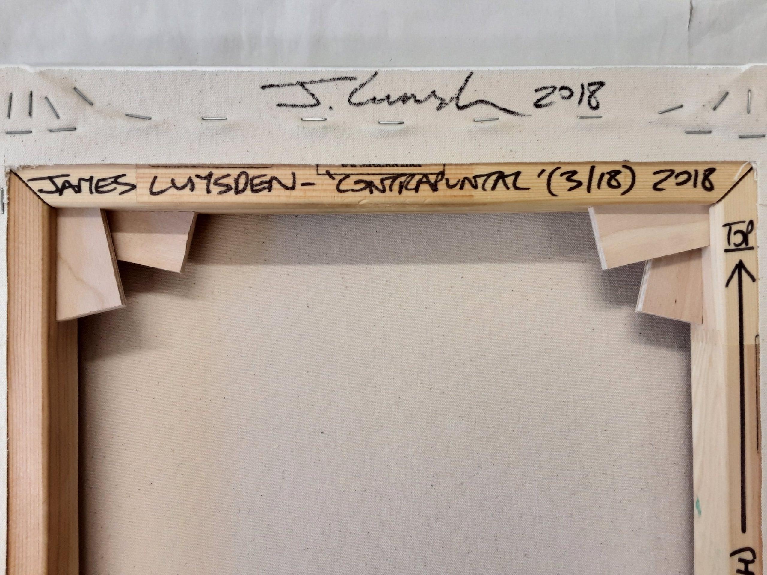 Contrapuntal (3/18) de James Lumsden - Pintura abstracta en color, tonos azules en venta 9