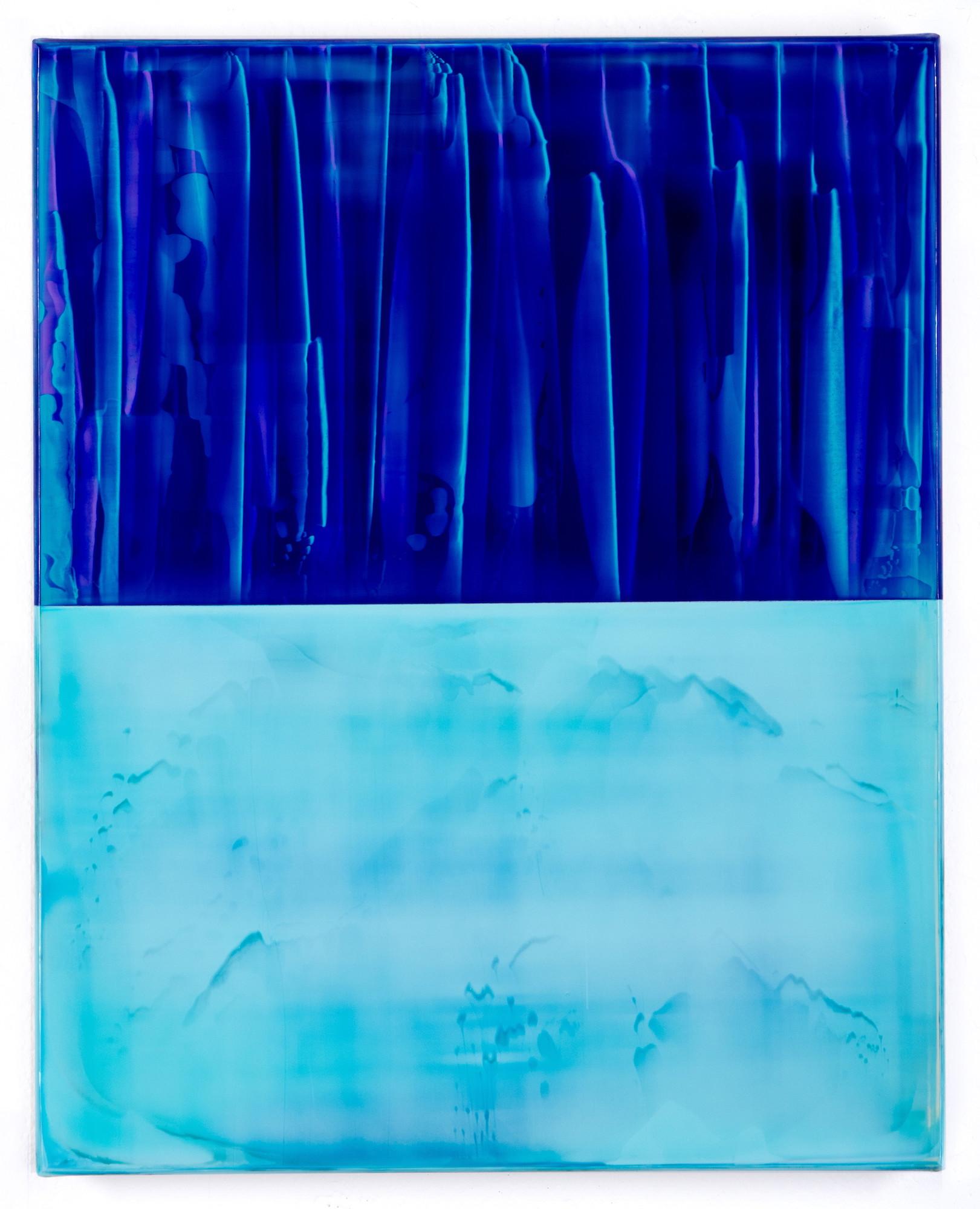 Contrapuntal (3/18) de James Lumsden - Pintura abstracta en color, tonos azules en venta 2