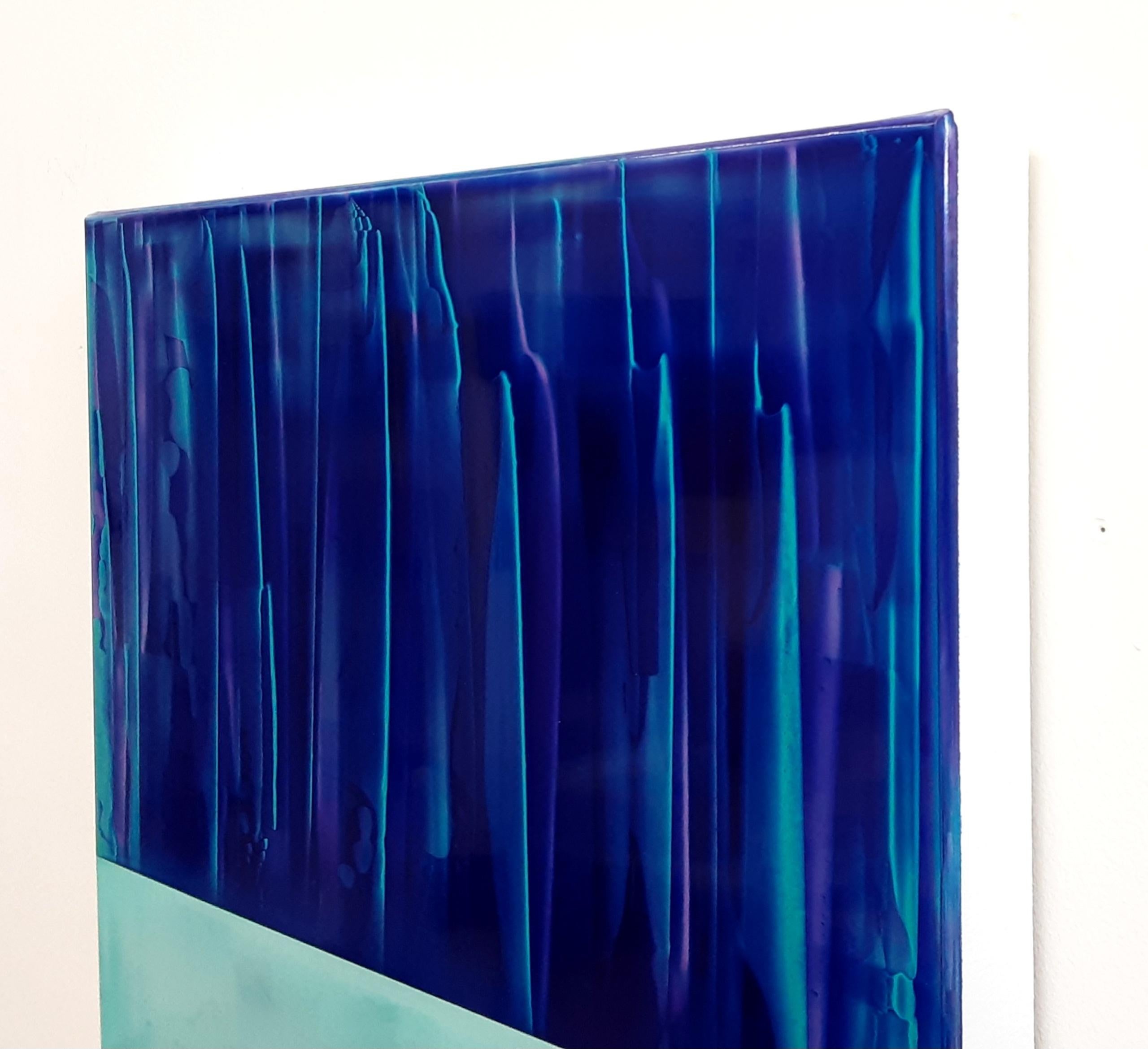 Contrapuntal (3/18) by James Lumsden - Abstract colour painting, blue tones For Sale 5