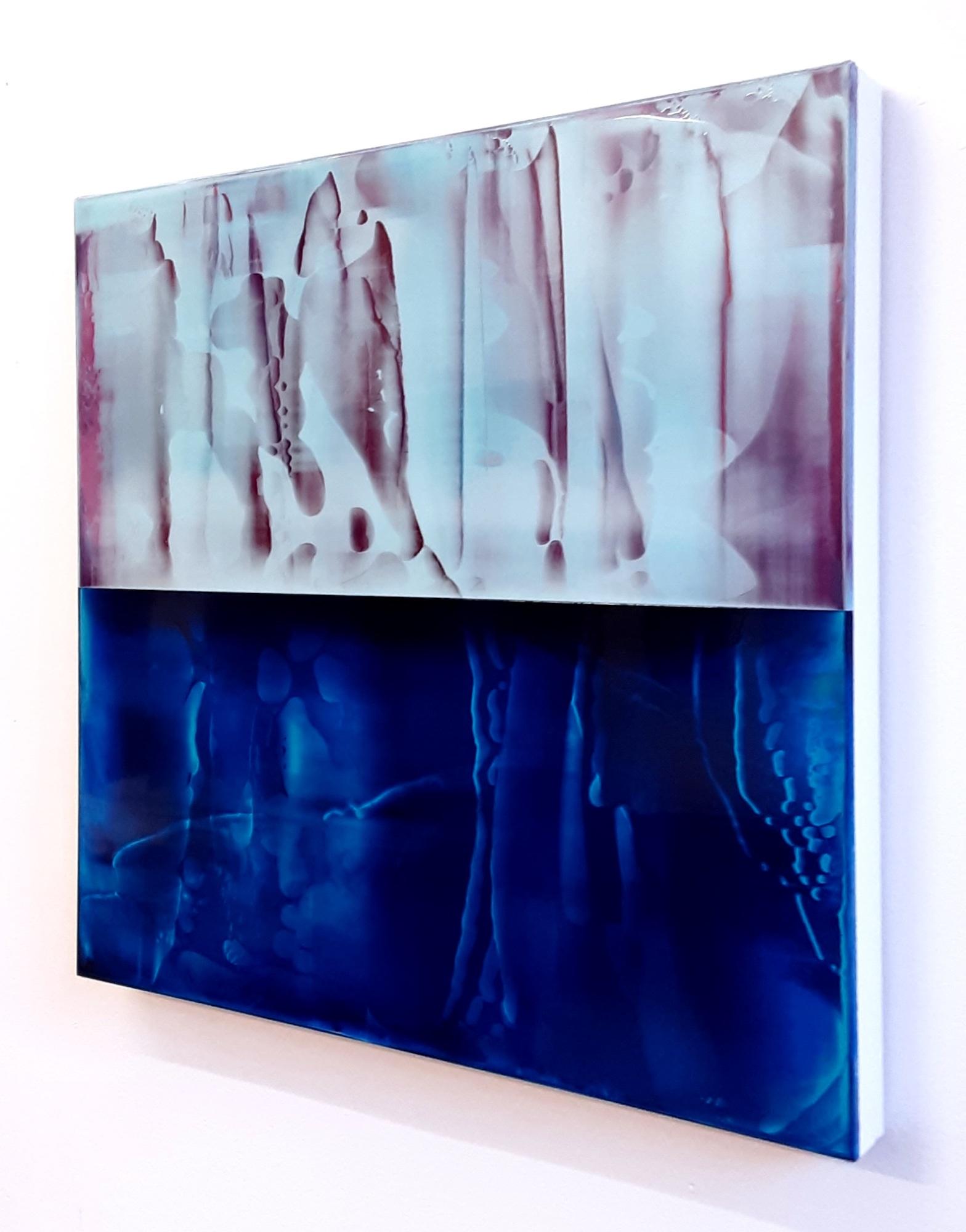 Contrapuntal (3/19) by James Lumsden - Abstract vivid colour painting, blue im Angebot 2