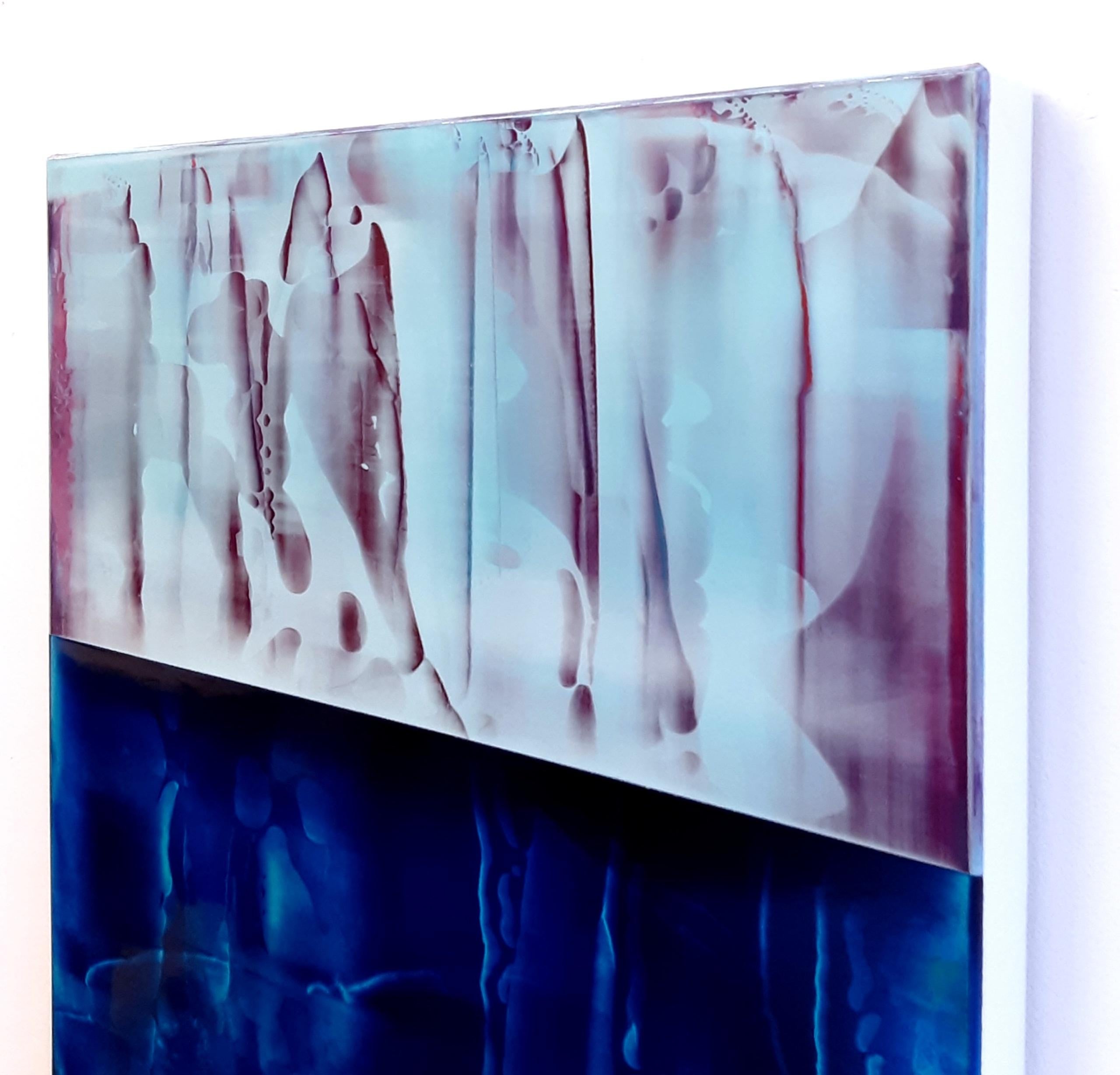 Contrapuntal (3/19) by James Lumsden - Abstract vivid colour painting, blue im Angebot 3