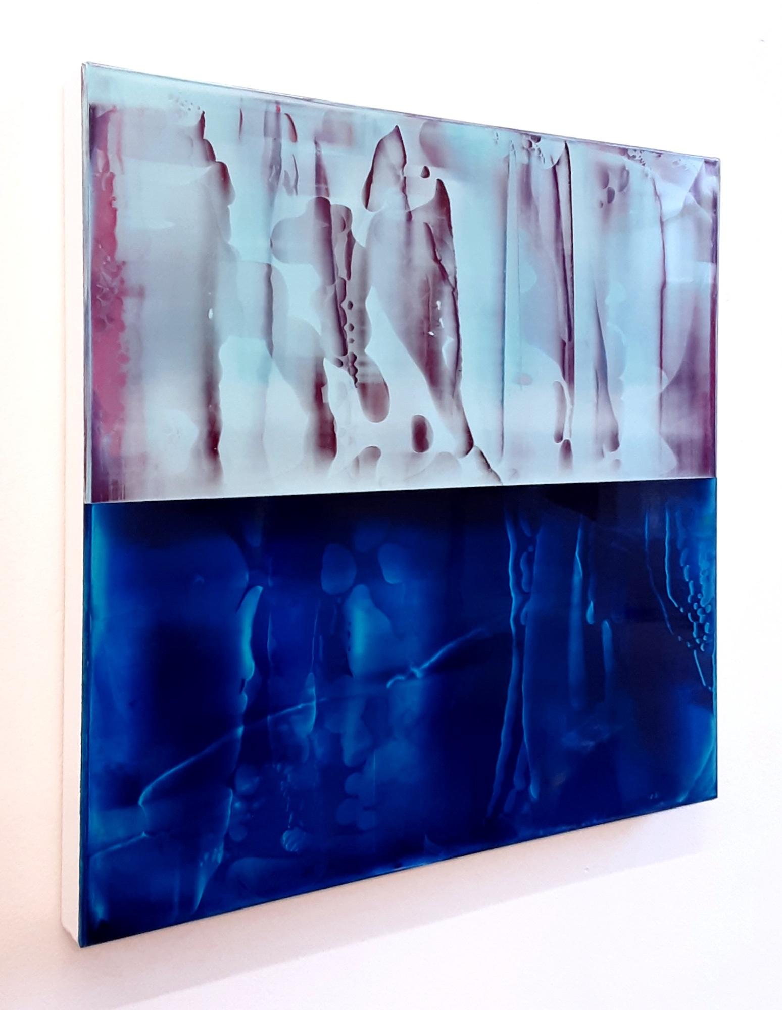 Contrapuntal (3/19) by James Lumsden - Abstract vivid colour painting, blue im Angebot 4