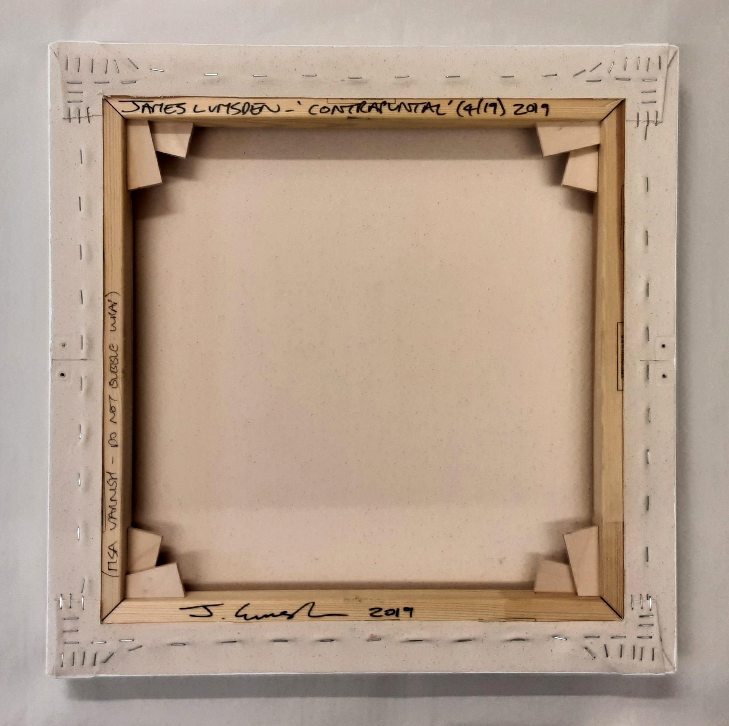 Contrapuntal (4/19) by James Lumsden -Abstract vivid colour painting, blue, pink im Angebot 6