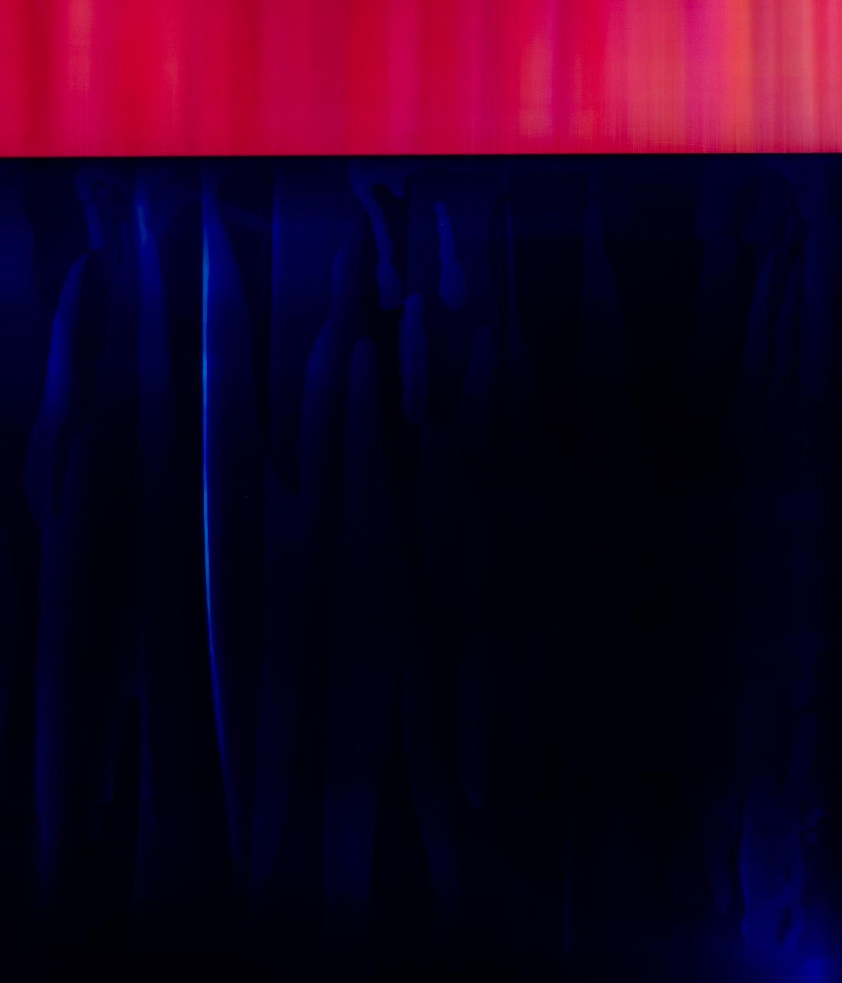 Kontrapuntal (6/23) von James Lumsden - Abstraktes Farbgemälde, Blau und Rot im Angebot 4