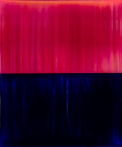 Contrapuntal (6/23) by James Lumsden - Abstract colour painting, blue and red