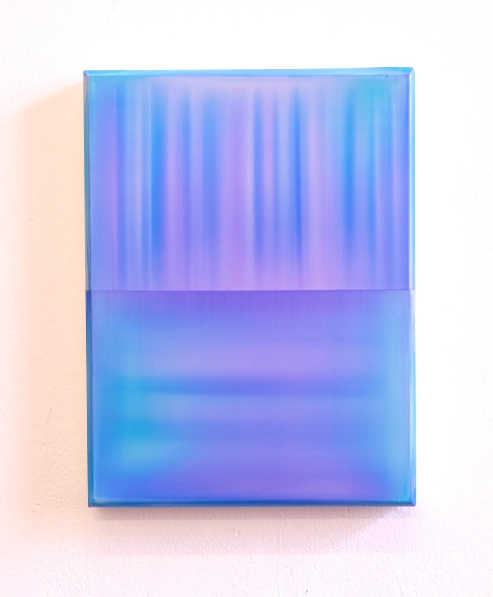 Contrapuntal Painting (10/25) par A James Lumsden - Peinture abstraite, bleu, lilas en vente 3