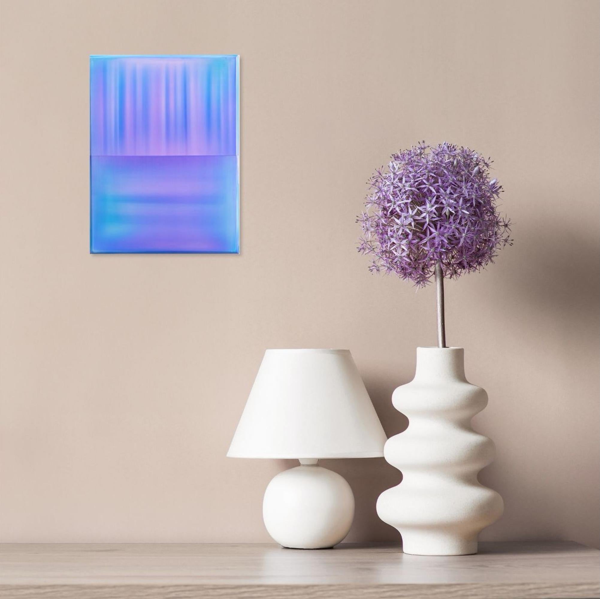 Contrapuntal Painting (10/25) par A James Lumsden - Peinture abstraite, bleu, lilas en vente 4