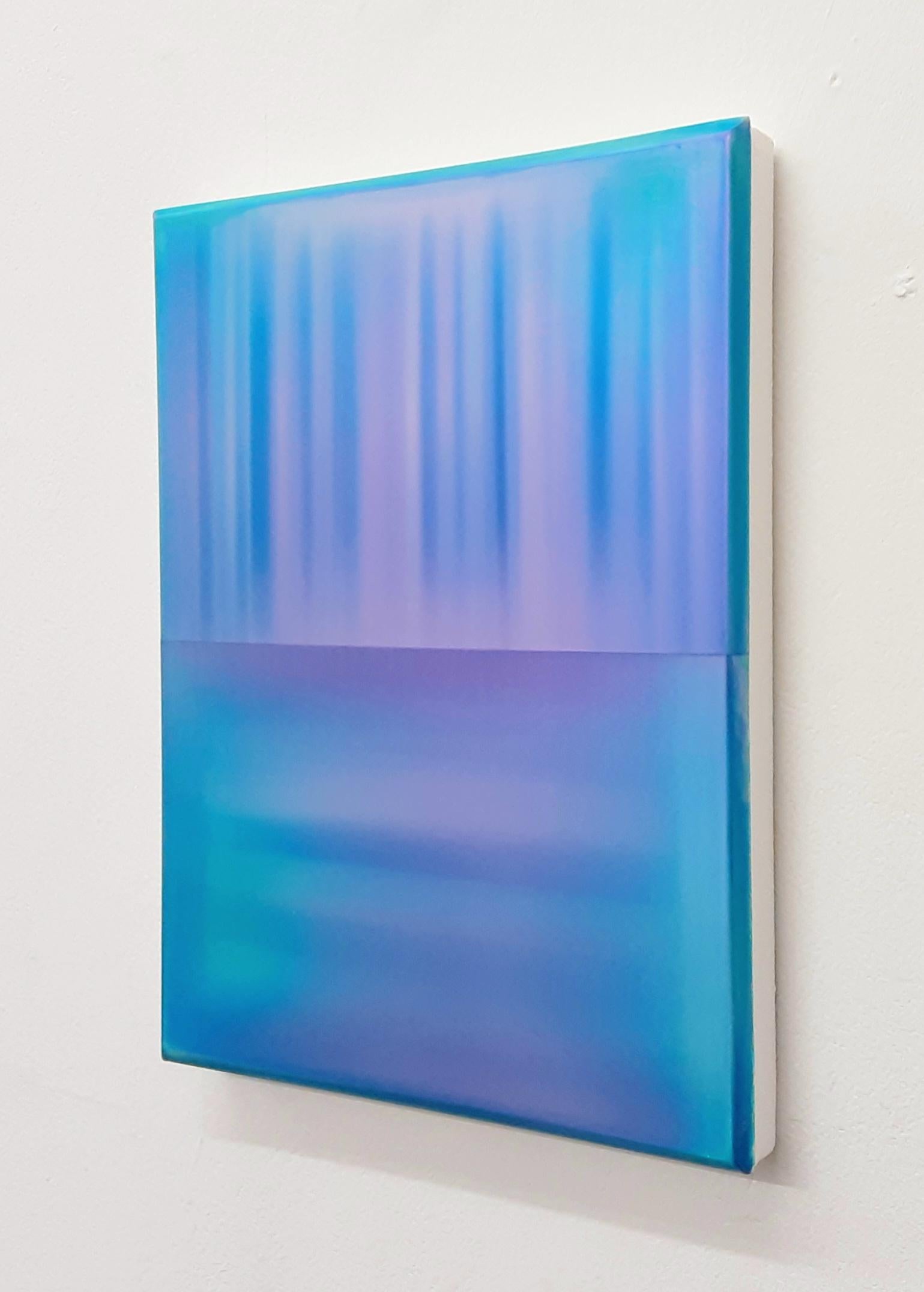 Contrapuntal Painting (10/25) par A James Lumsden - Peinture abstraite, bleu, lilas en vente 5