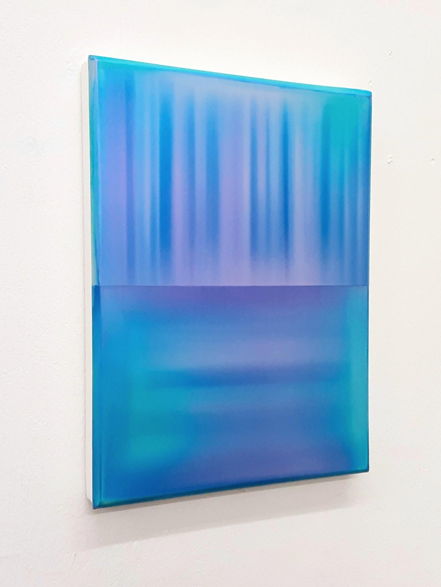 Contrapuntal Painting (10/25) par A James Lumsden - Peinture abstraite, bleu, lilas en vente 6