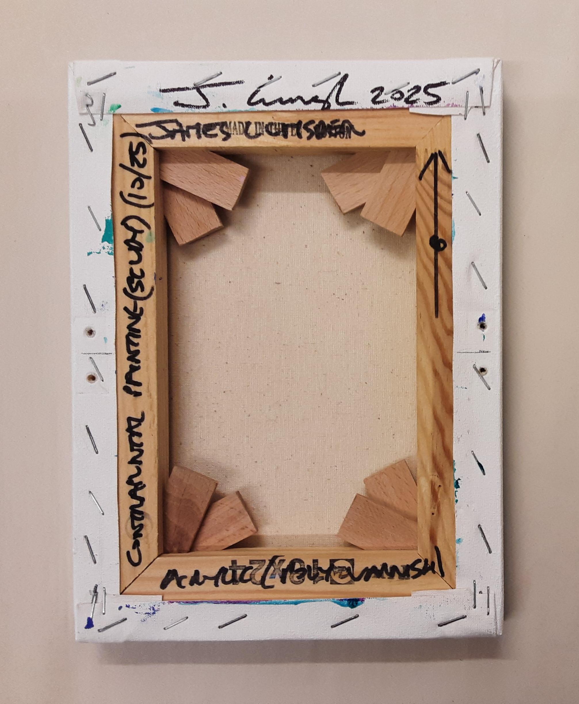 Contrapuntal Painting (10/25) par A James Lumsden - Peinture abstraite, bleu, lilas en vente 7