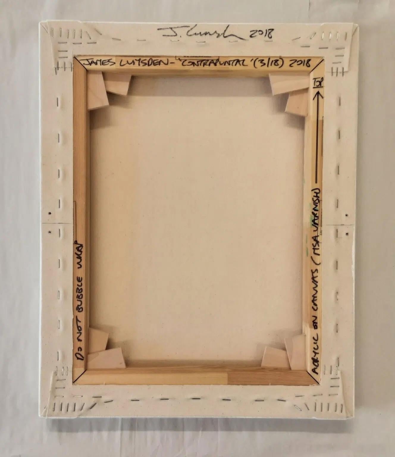 Contrapuntal Painting (3/18) par A James Lumsden - Peinture abstraite, bleu, acrylique en vente 9