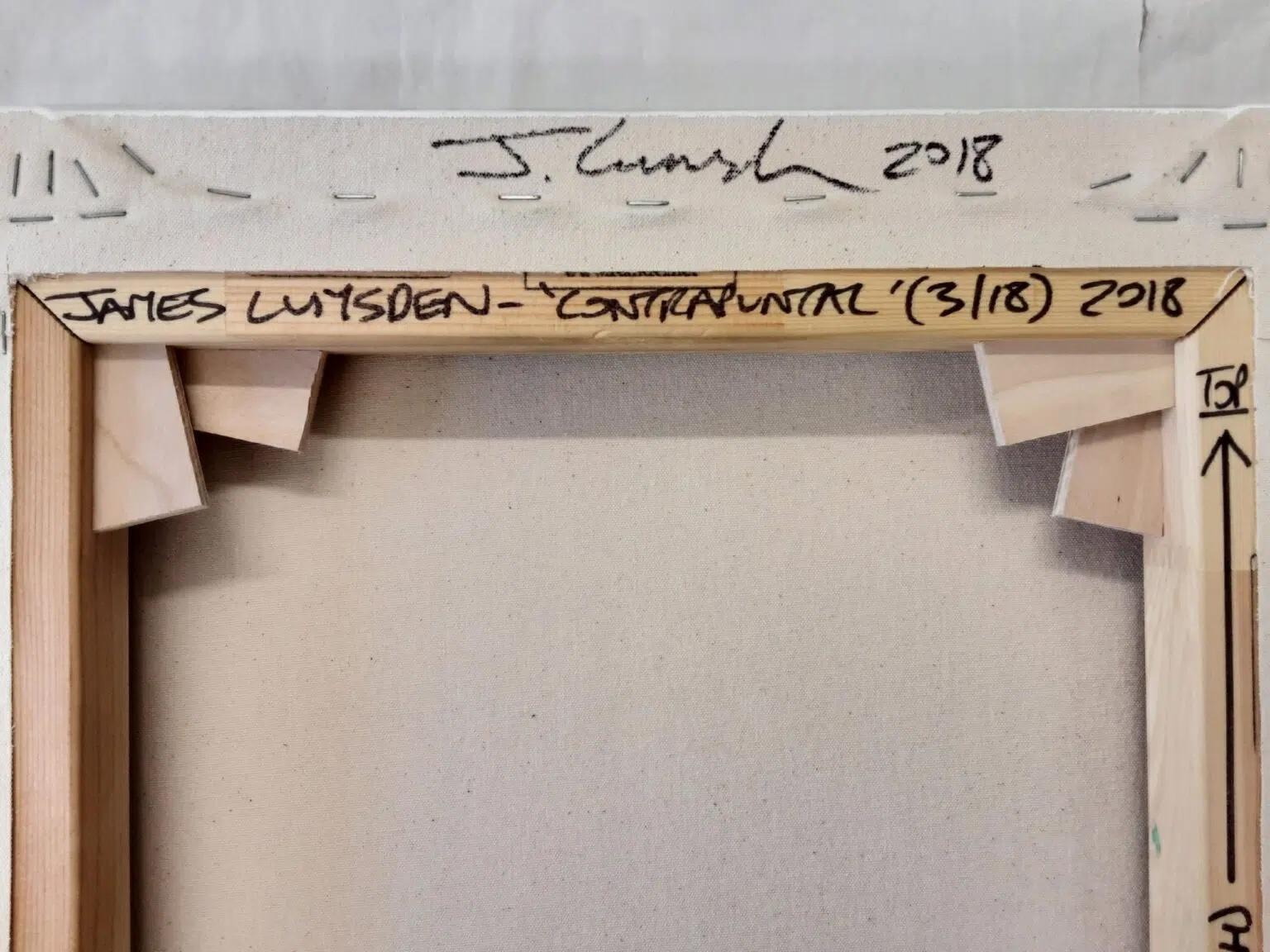 Contrapuntal Painting (3/18) par A James Lumsden - Peinture abstraite, bleu, acrylique en vente 10